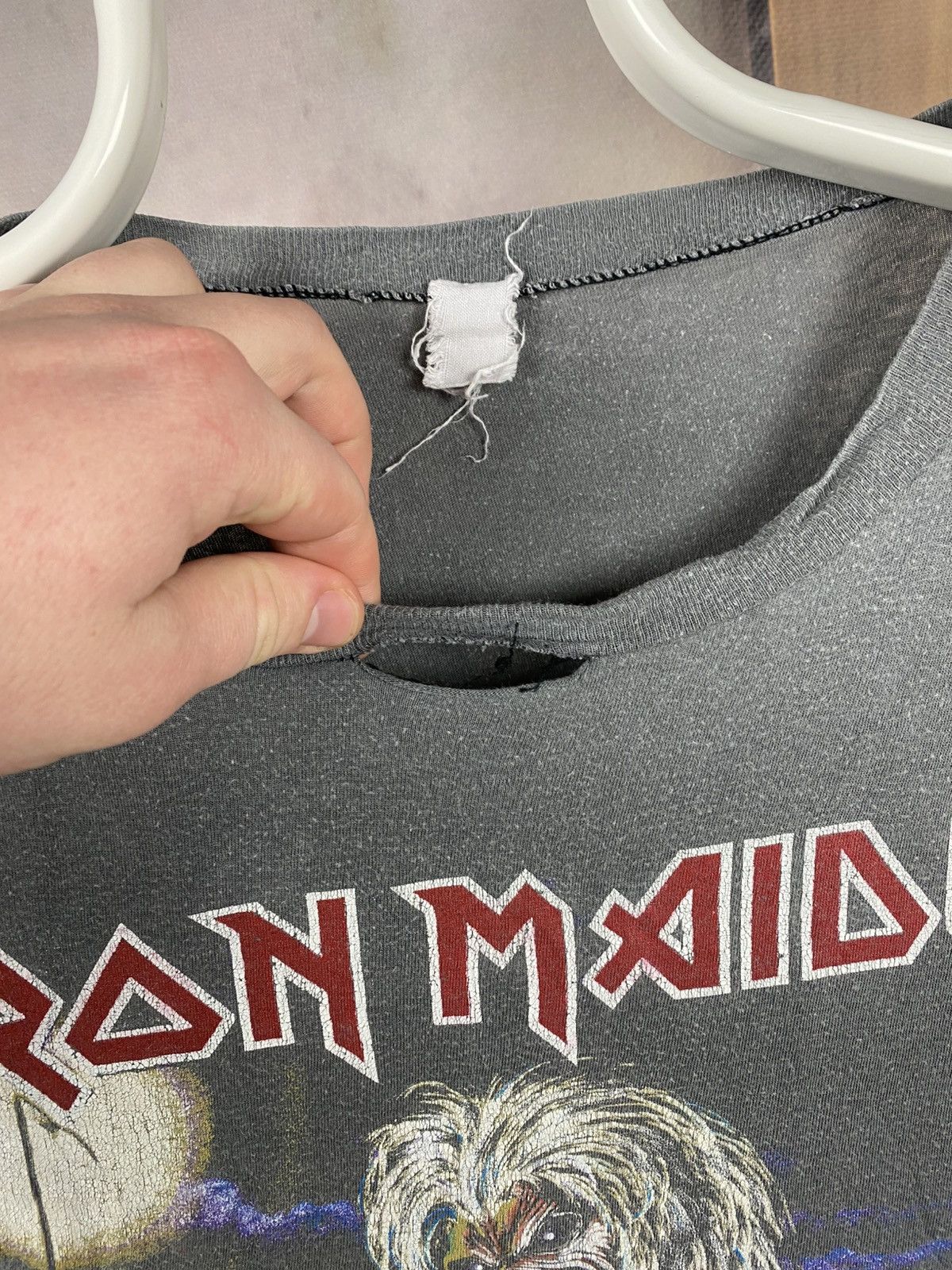Iron Maiden 🧟Vintage 80s T-Shirt Iton Maiden Killers Album Promo Tee🧟 Size US L / EU 52-54 / 3 - 4 Thumbnail