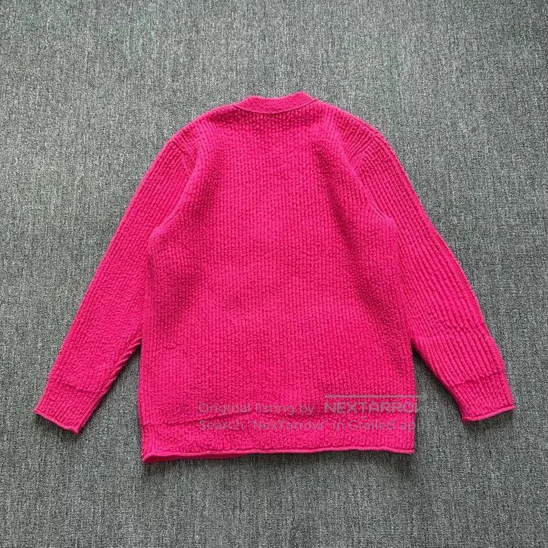 Balenciaga Balenciaga Pink V-Neck Wool Cardigan. Size US XXS / EU 40 - 2 Thumbnail