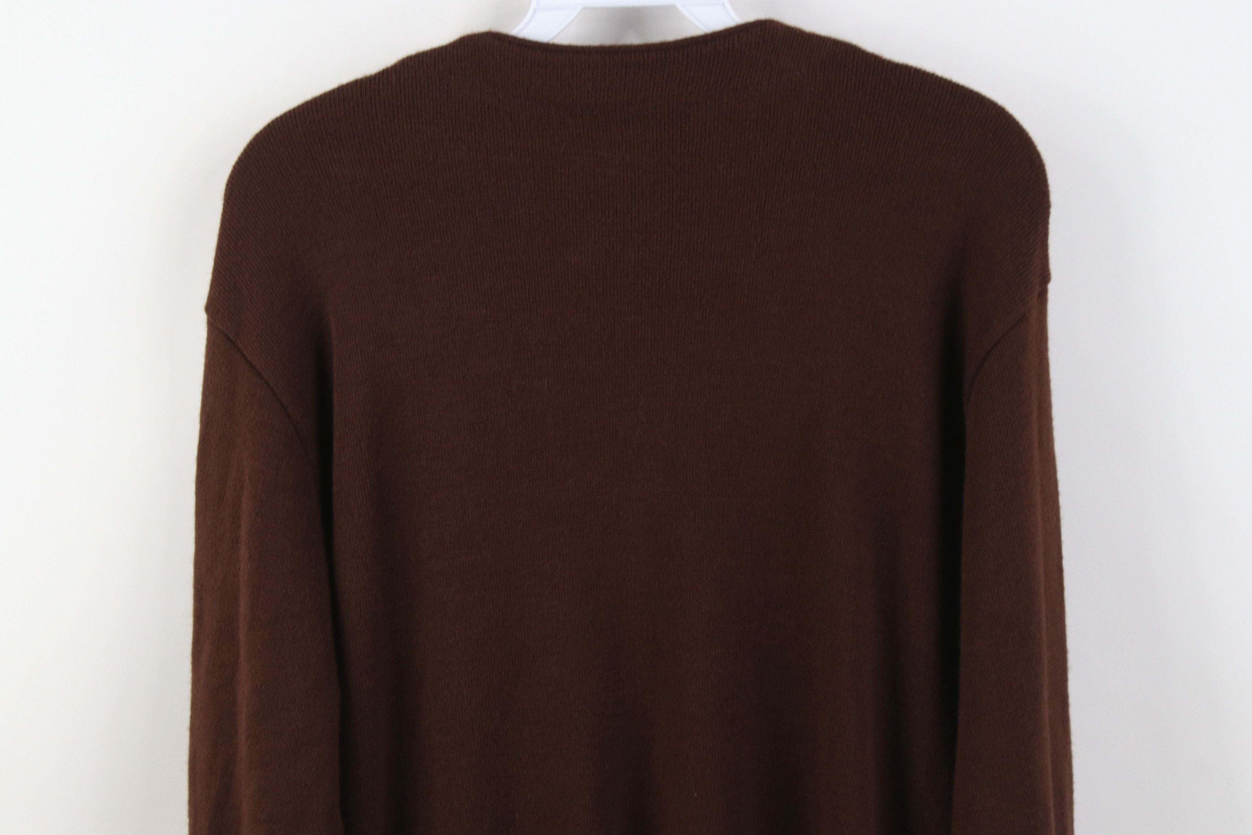 Vintage Vintage 70s Streetwear Soft Knit Cardigan Sweater Brown USA Size US L / EU 52-54 / 3 - 10 Thumbnail