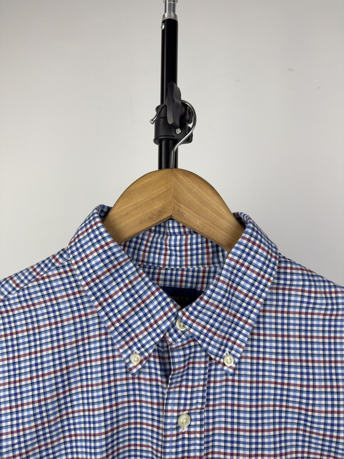 Polo Ralph Lauren × Vintage Ralph Lauren Check Oxford Shirt Blue Red Size L Size US L / EU 52-54 / 3 - 3 Thumbnail