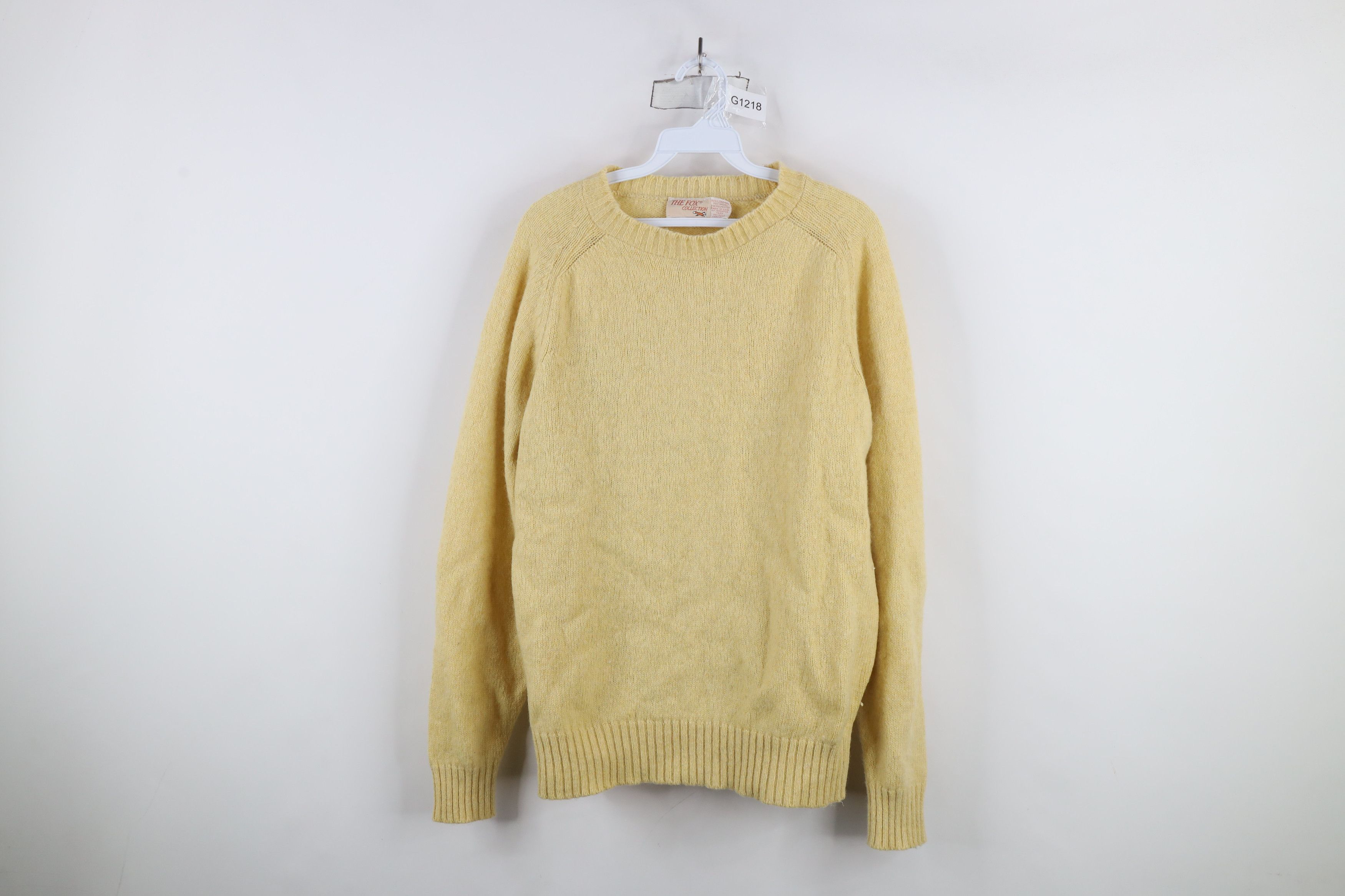 Vintage Vintage 70s Streetwear Blank Wool Blend Knit Sweater USA Size US L / EU 52-54 / 3 - 1 Thumbnail