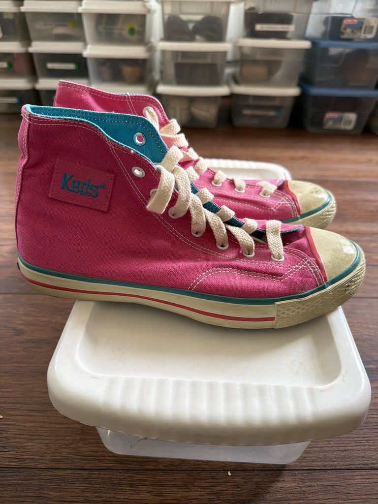 Keds Keds BK4902M Made in Korea – Pink Canvas High-Top Sneakers Size US 7 / IT 37 - 2 Thumbnail