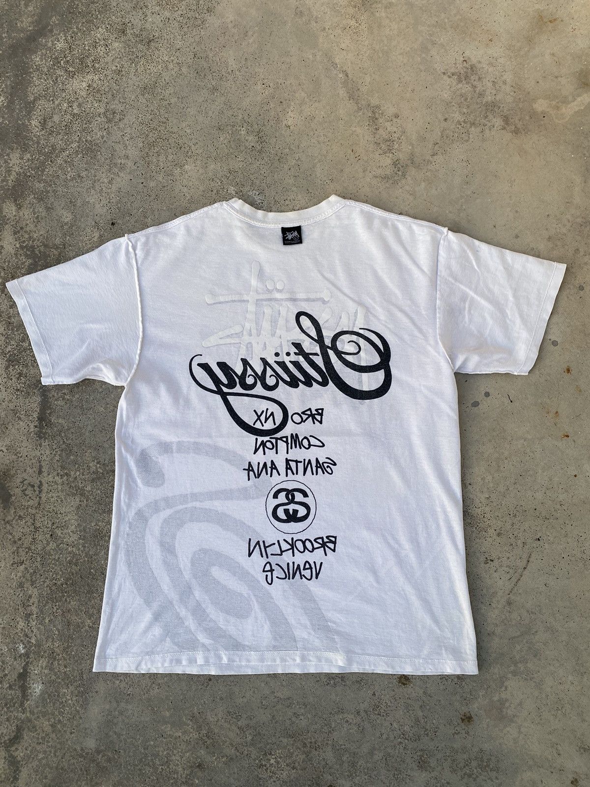 Stussy Vintage Y2K Stussy Tour Reversible Crazy Graphic Tee Size US L / EU 52-54 / 3 - 6 Thumbnail