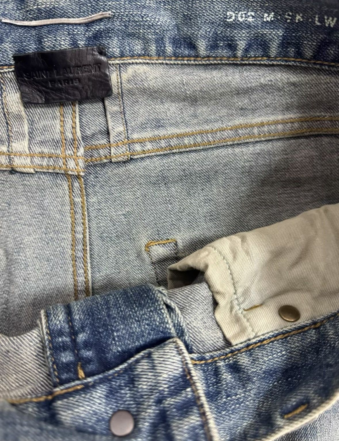 Saint Laurent Paris Saint Laurent Crash Denim Jeans Size US 30 / EU 46 - 3 Thumbnail