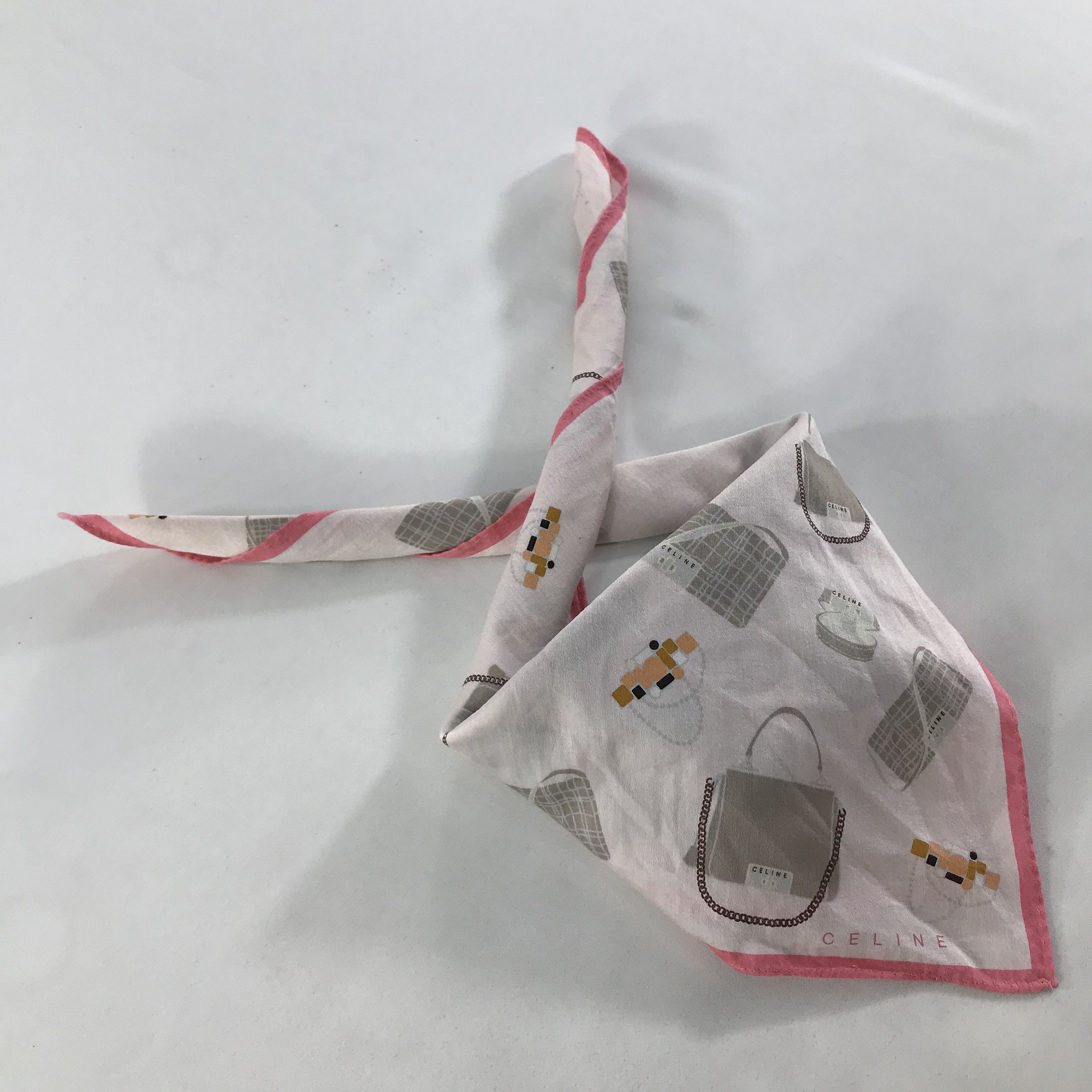 Celine × Vintage Celine Bandana / Handkerchief / Neckerchief - S1713 Size ONE SIZE - 5 Thumbnail