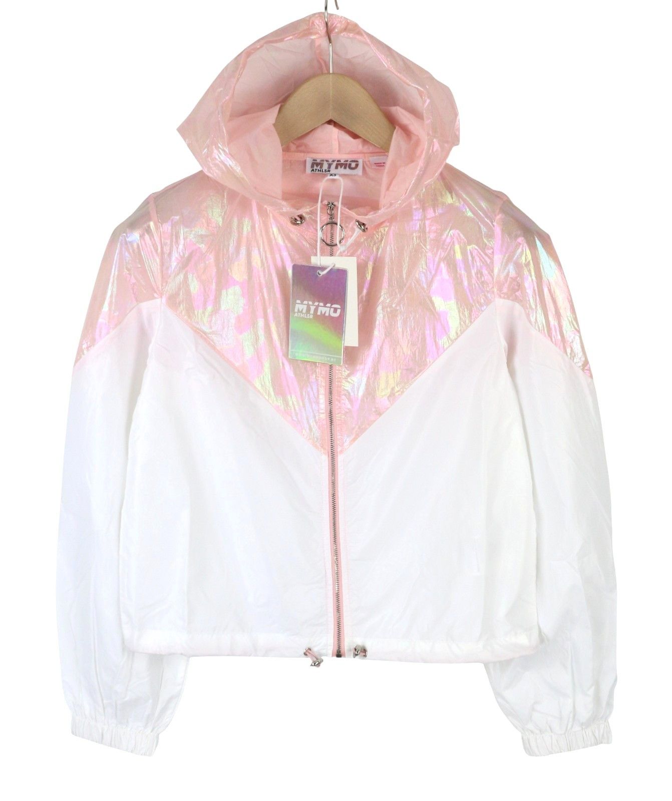 Other ATHLSR XS Pink White Holographic Hooded 87987 Size XS / US 0-2 / IT 36-38 - 3 Thumbnail