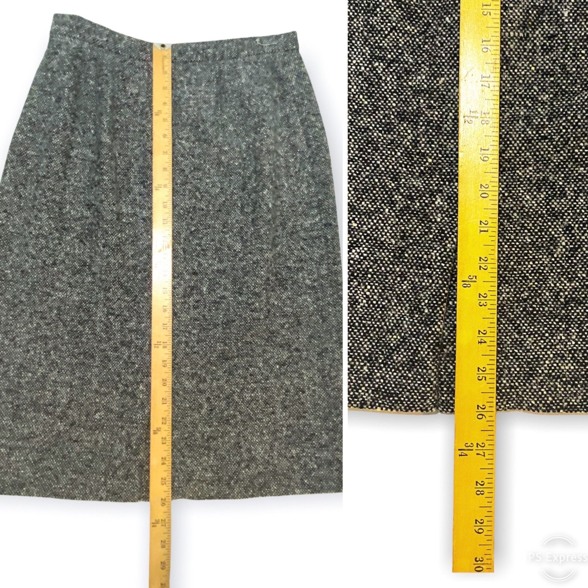 Prada Prada FW2007 Wool Tweed Pencil Skirt IT 46 Black White Made Size 32" / US 10 / IT 46 - 10 Thumbnail