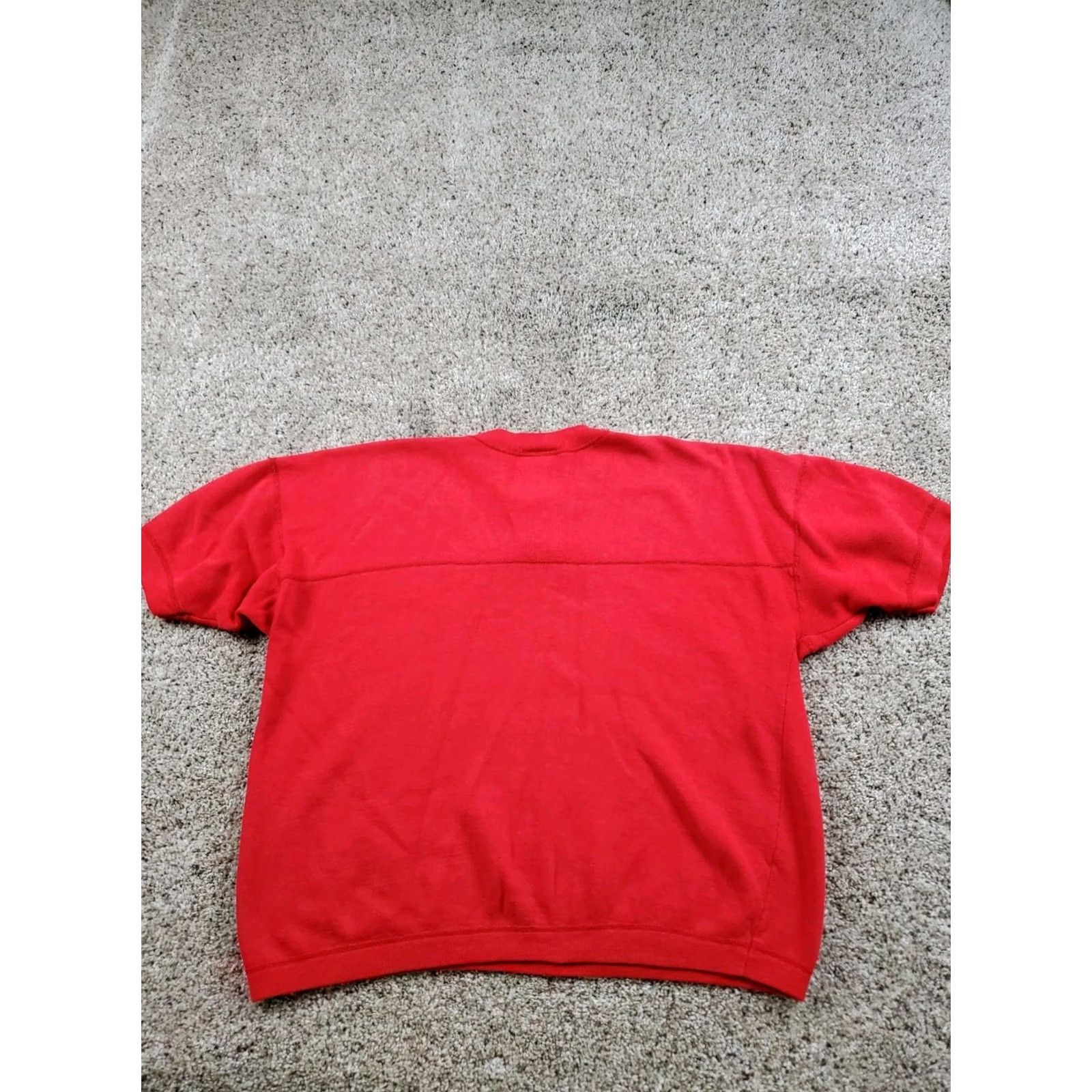 Vintage VINTAGE St. John's Bay Sweatshirt L Men Red Crew Neck 90s USA Pullover Short Sleeve Cotton Polyester Fleece Henley Button Classic Size US L / EU 52-54 / 3 - 5 Thumbnail
