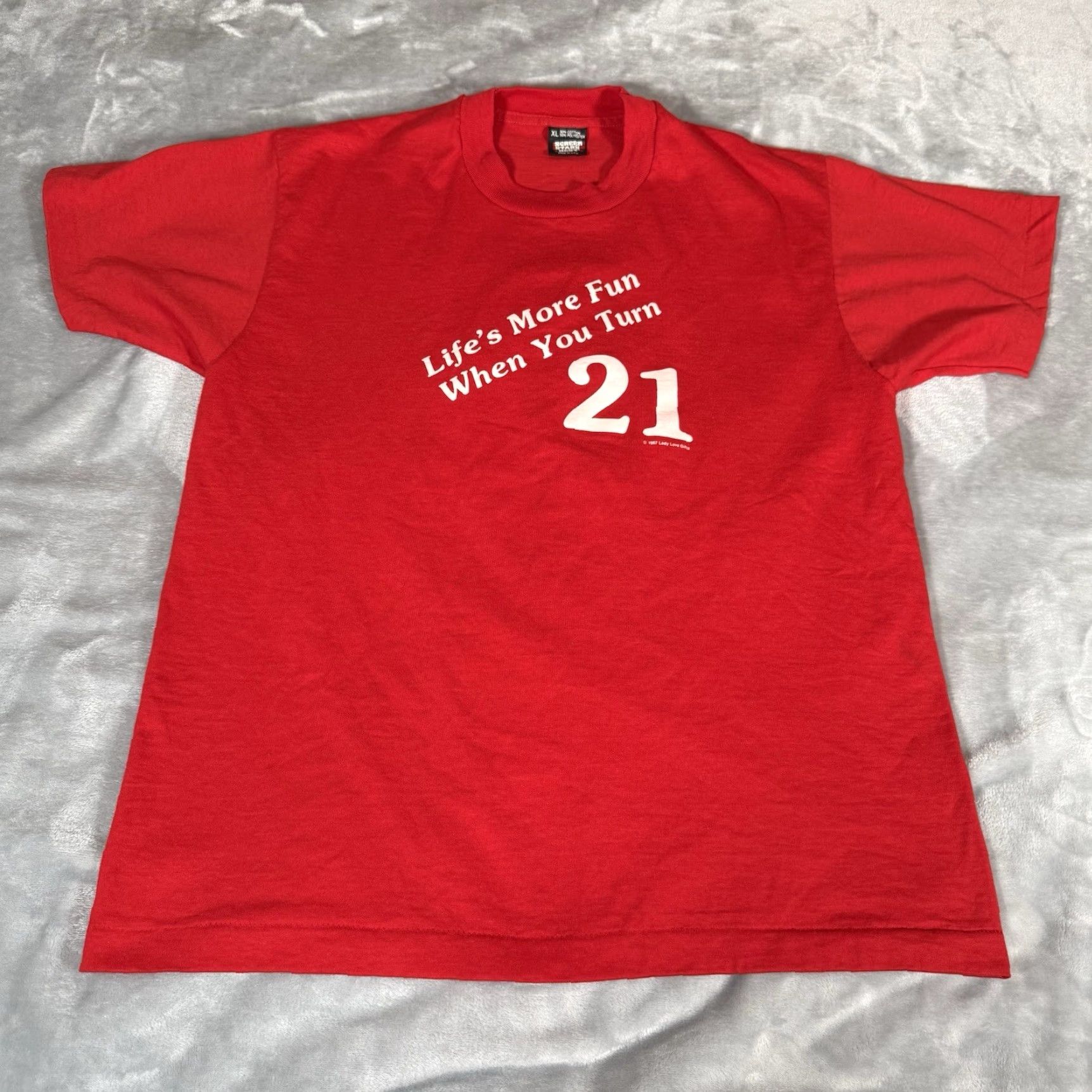 Vintage Vintage Lifes More Fun When You’re 21 T Shirt Mens XL (Fits L) Funny 90s Size US XL / EU 56 / 4 - 2 Thumbnail