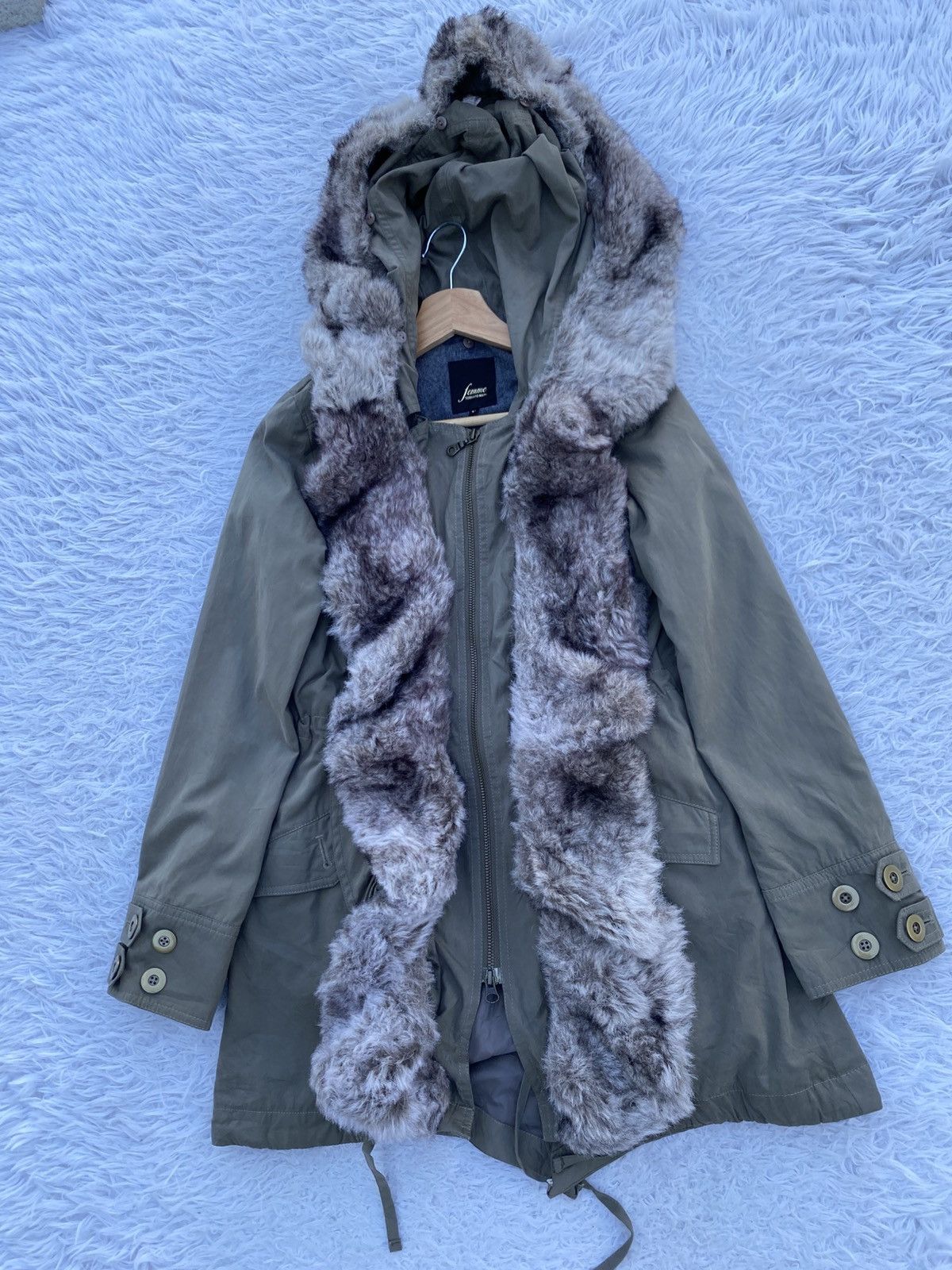 Tornado Mart Rare Femme Tornado Mart Faux Fur Frill Hooded Coat Jacket Size S / US 4 / IT 40 - 3 Thumbnail