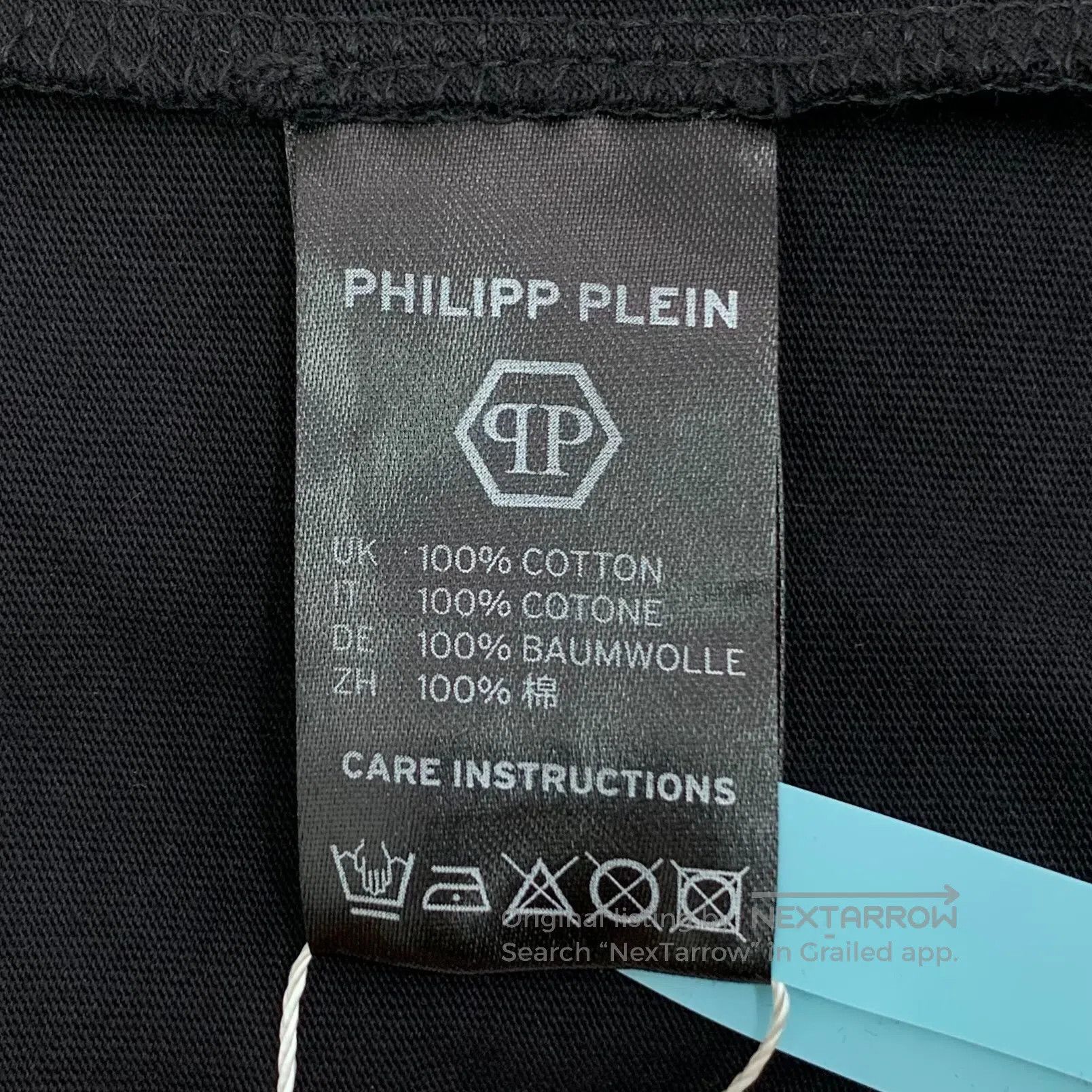 Philipp Plein Philipp Plein Black skull head stud print cotton crew neck Size US M / EU 48-50 / 2 - 9 Thumbnail