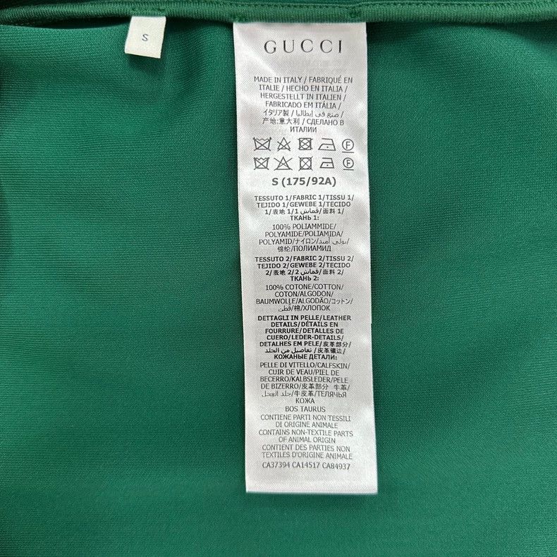 Gucci GucciLogo logo beige and green color block lapel zipper jac Size US S / EU 44-46 / 1 - 5 Thumbnail