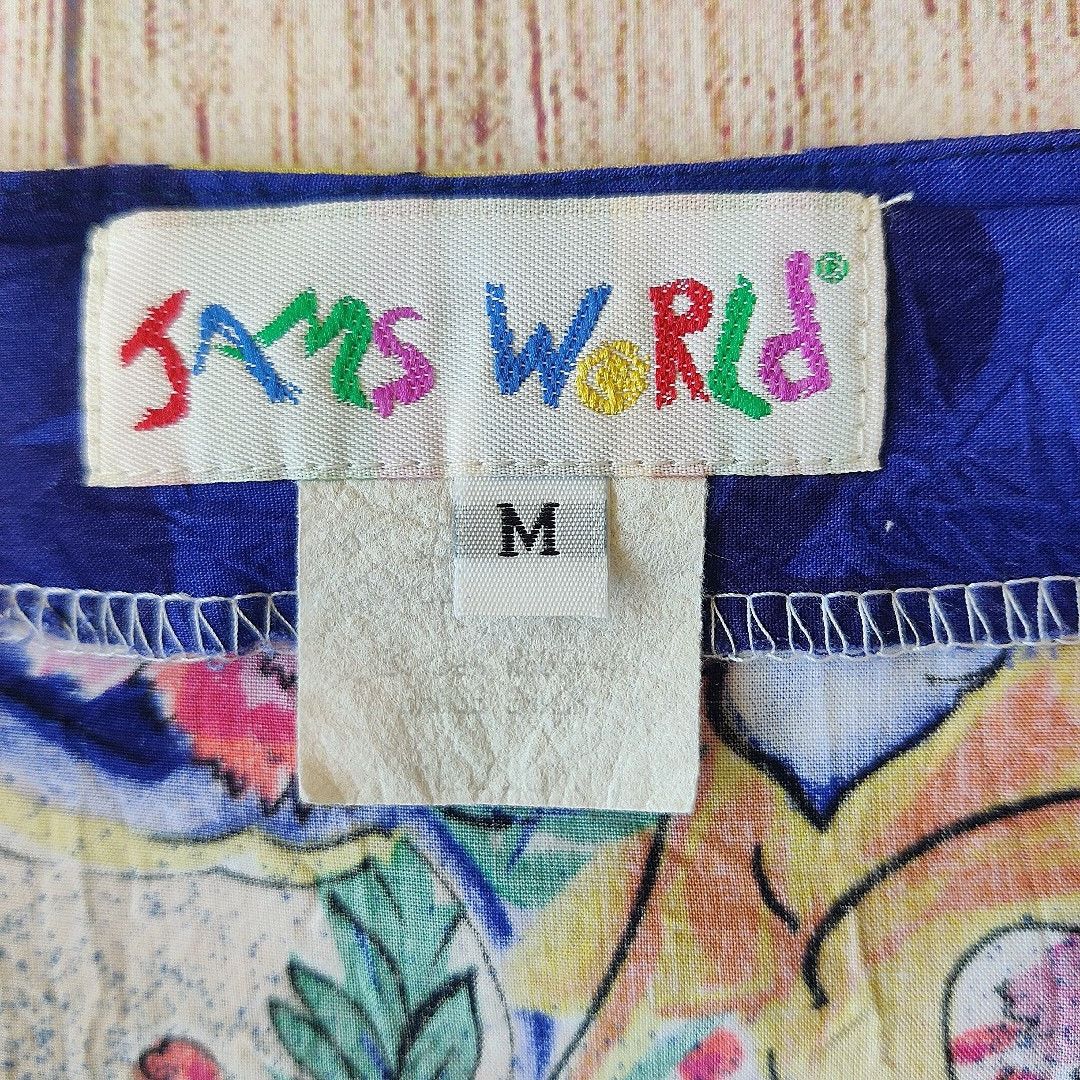 Vintage Jams World tropical Hawaiian side tie wrap skirt sz M Size 27" / US 4 / IT 40 - 8 Thumbnail