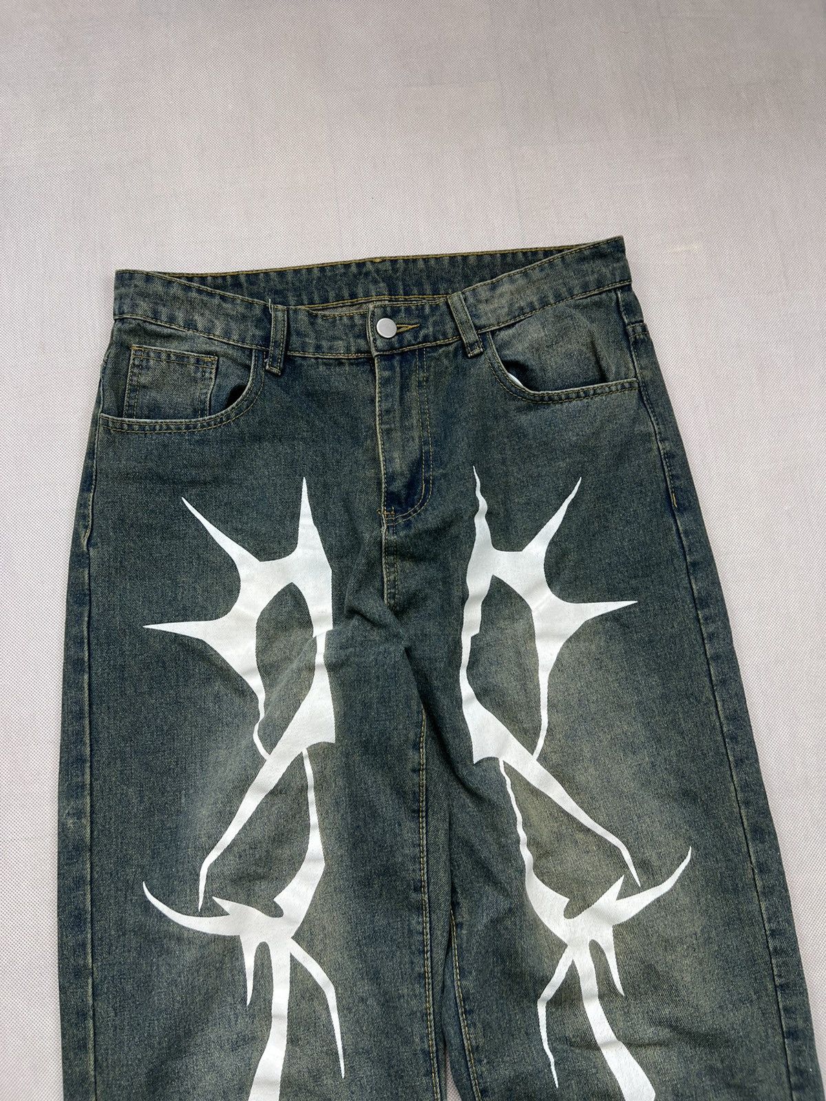 Vintage Pants Y2K Hip Hop Rap Patterns Jeans Vintage Size US 34 / EU 50 - 2 Thumbnail
