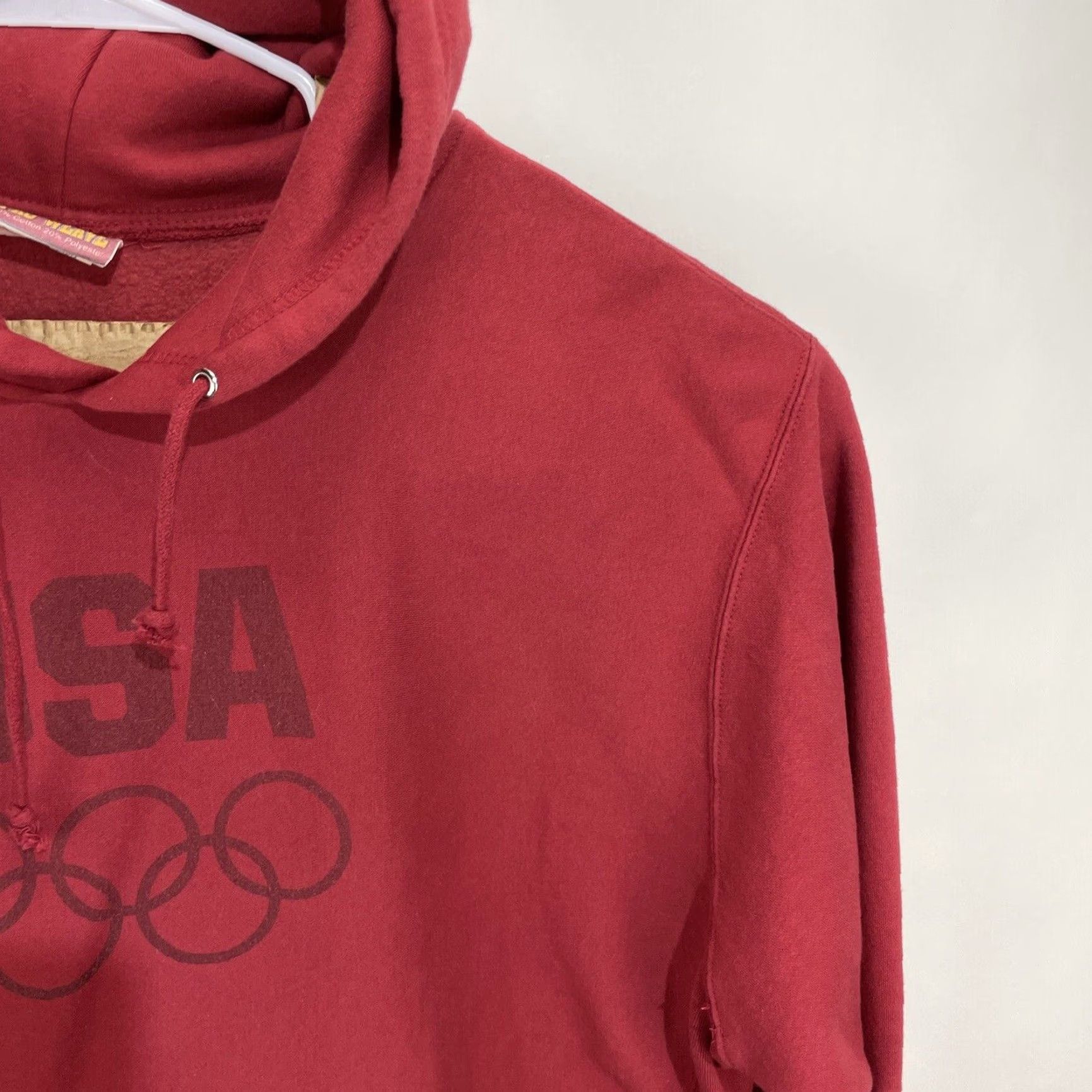 Logo 7 VINTAGE MV SPORT PRO WEAVE USA OLYMPIC Logo Red Pullover Hooded Sweatshirt XL Men Size US XL / EU 56 / 4 - 5 Thumbnail