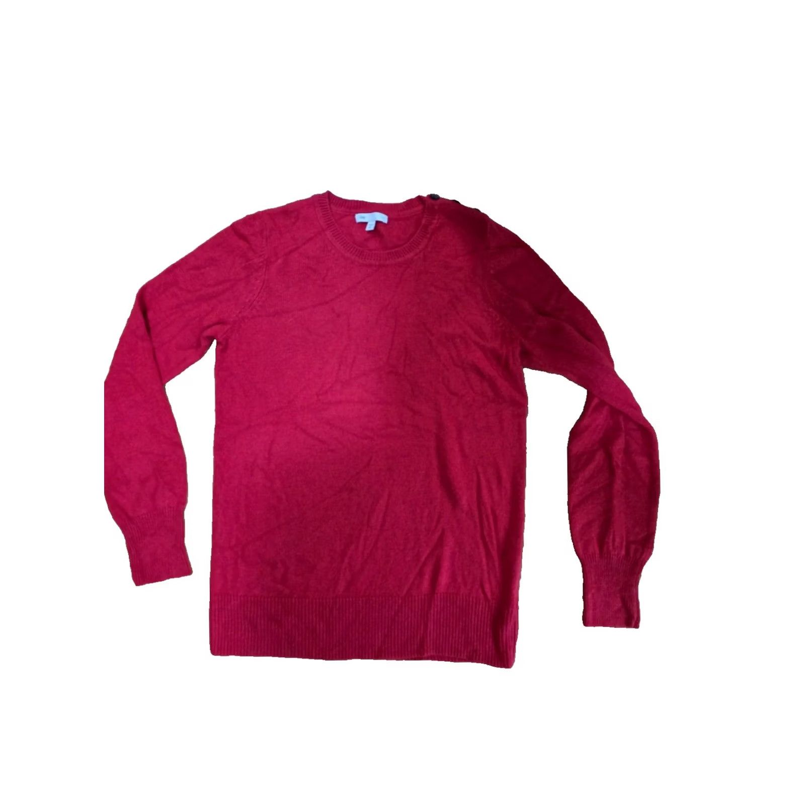 Gap Gap Luxe Pullover Sweater Women's M Red Acrylic Knit Crew Neck Long Sleeve Casual Winter Fall Spring Regular Fit Womens Mens Girls Boys Size M / US 6-8 / IT 42-44 - 2 Thumbnail