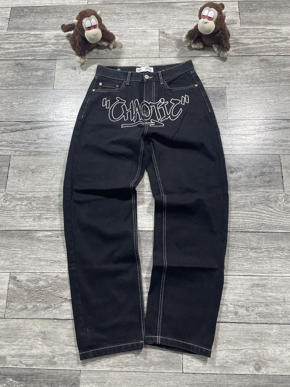 メンズ 00s EDWIN skinny black pants opium swag