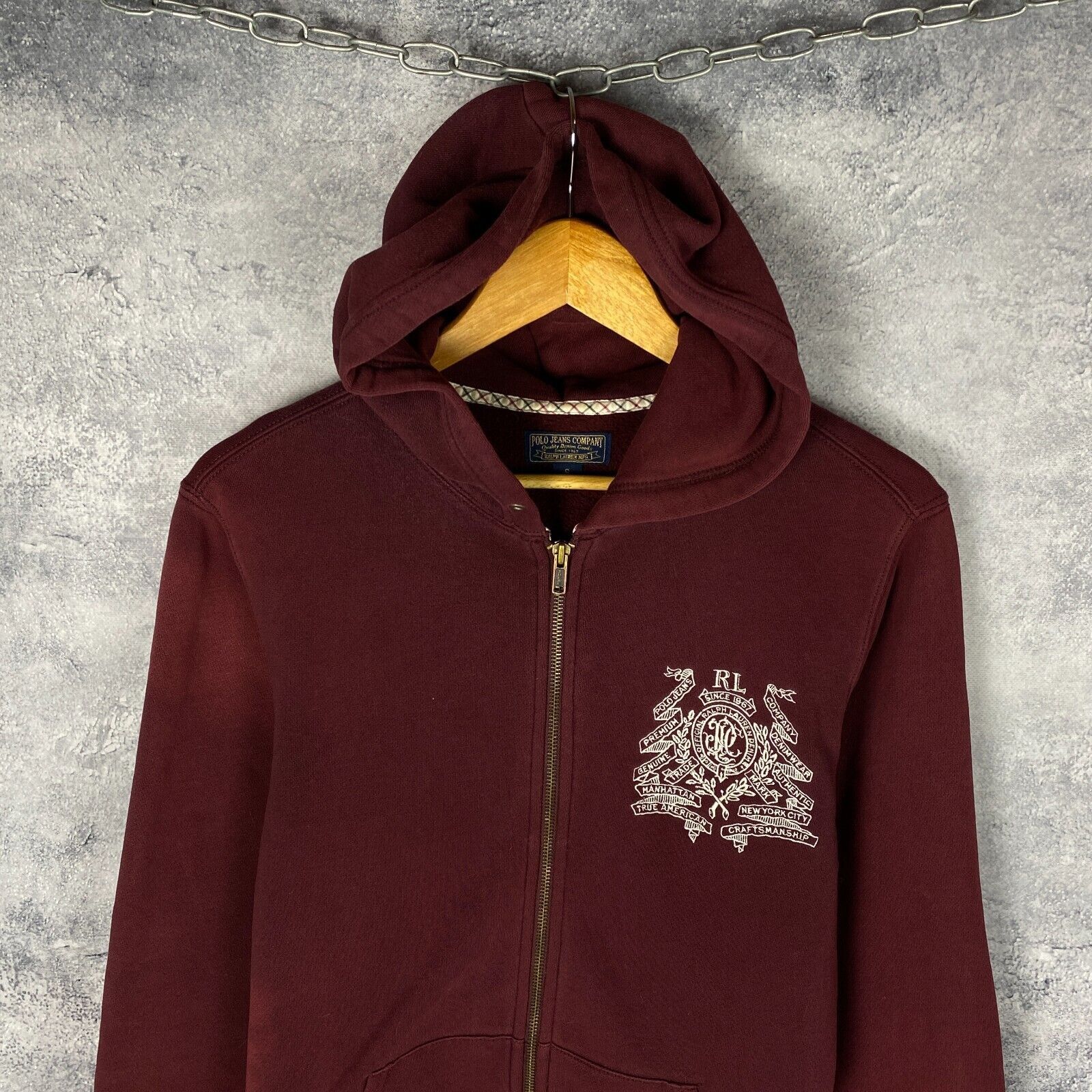 Ralph Lauren Polo Jeans Company Zip Hoodie Women's Red Long Sleeve ` Size S / US 4 / IT 40 - 2 Thumbnail