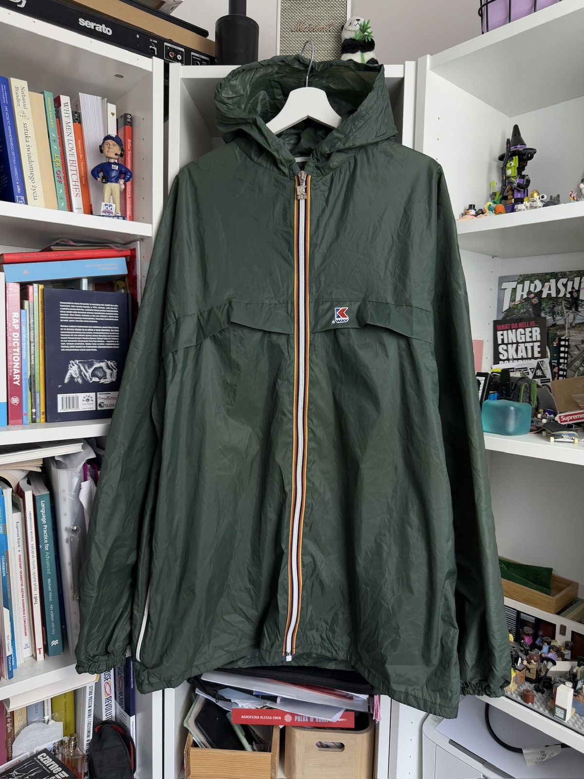 Designer × K-Way K-way dark green lightweight windbreaker raincoat gorpcore Size US XXL / EU 58 / 5 - 1 Thumbnail