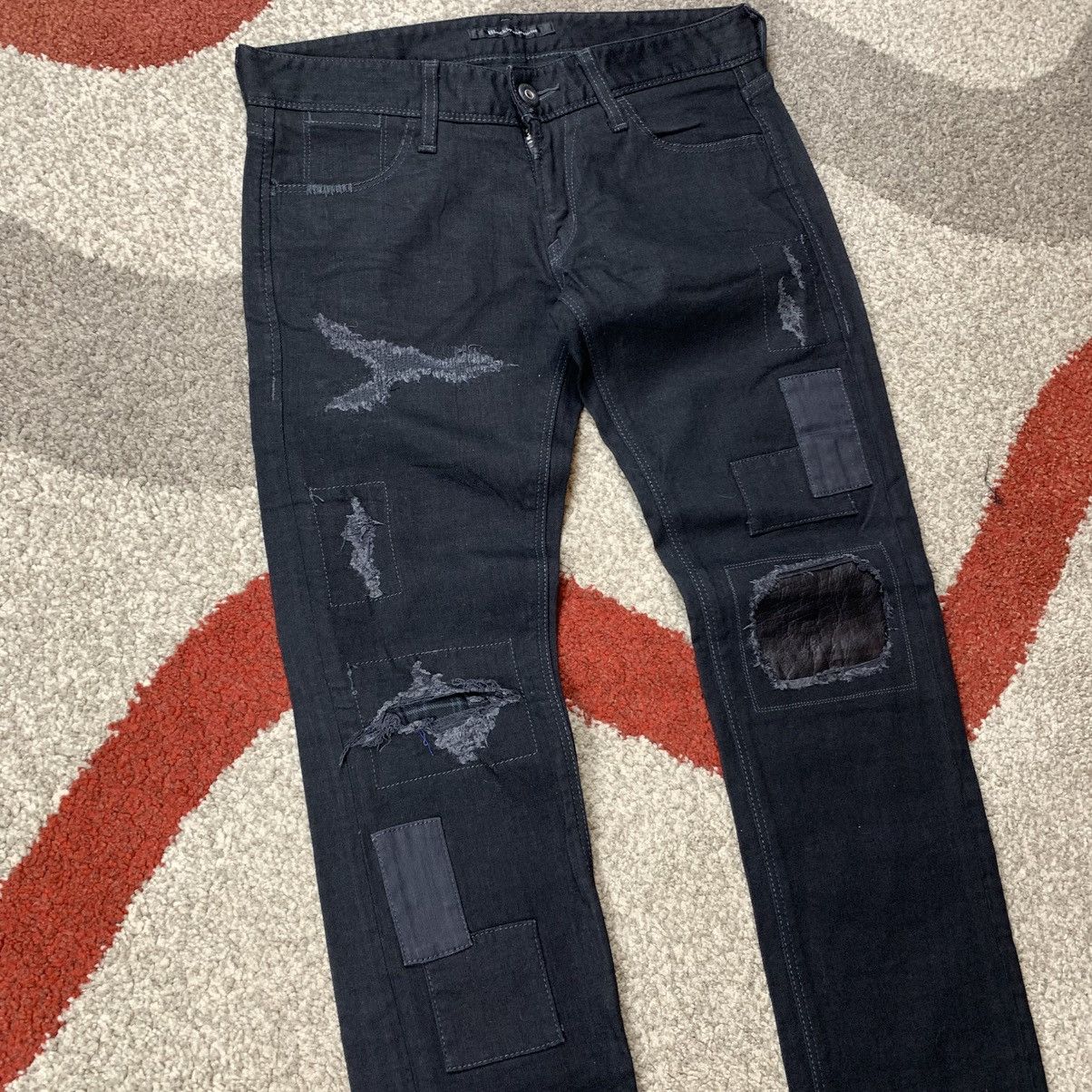 Vanquish Black By Vanquish Ripped Patchwork Skinny Jeans Size US 30 / EU 46 - 4 Thumbnail
