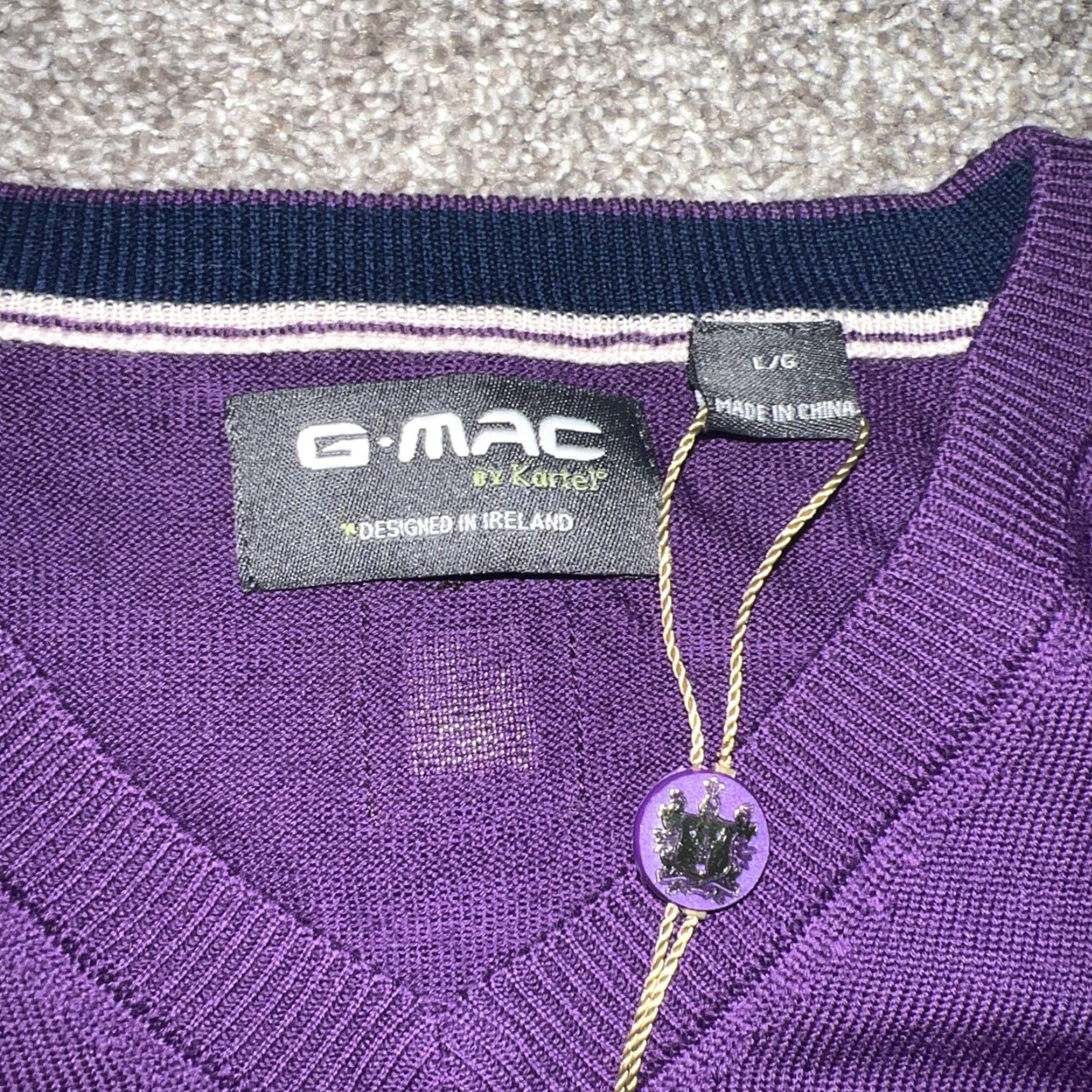 Vintage NWT G Mac By Kartel Purple Sweater Mens Size L Pullover Purple NWT G Mac By Kartel Mens Size L Sweater Pullover Purple Size US L / EU 52-54 / 3 - 3 Thumbnail