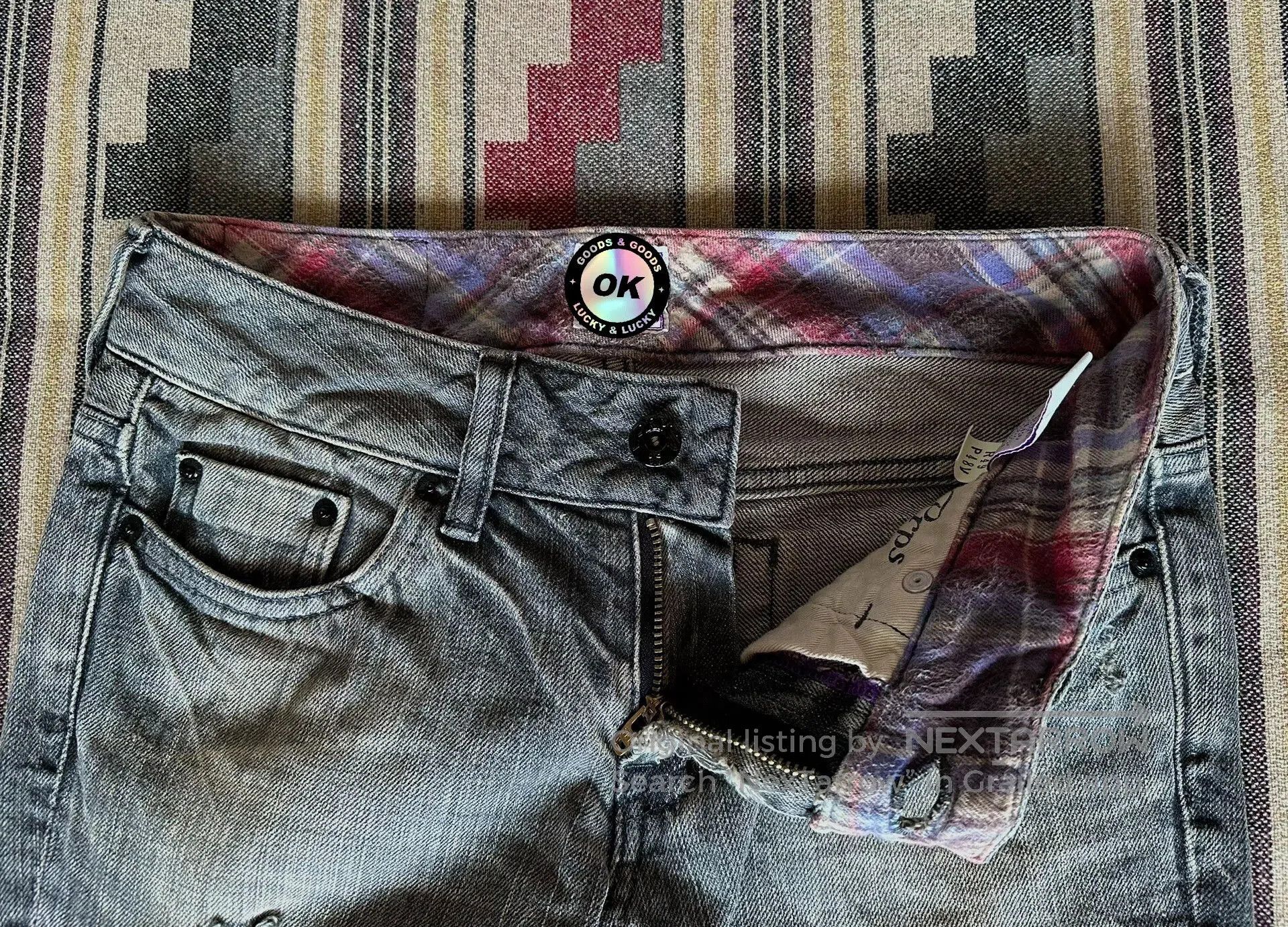Other Vintage Distressed Wash Ripped Denim Pants. Size 24" / US 00 / IT 34 - 4 Thumbnail