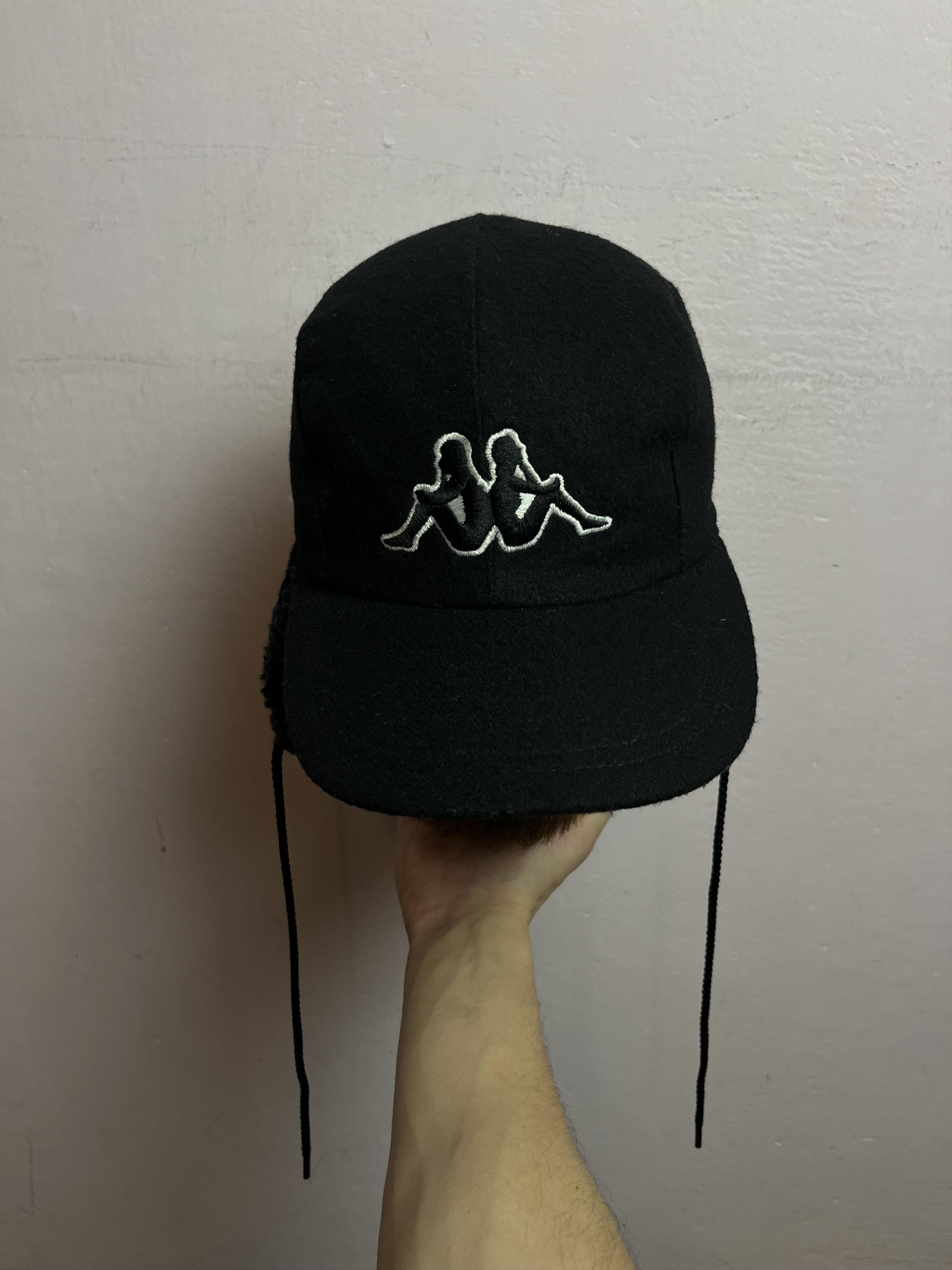 Kappa Vintage 90s Hat Kappa Juventus Wool Ushanka Sony Fleece Cap Size ONE SIZE - 1 Thumbnail