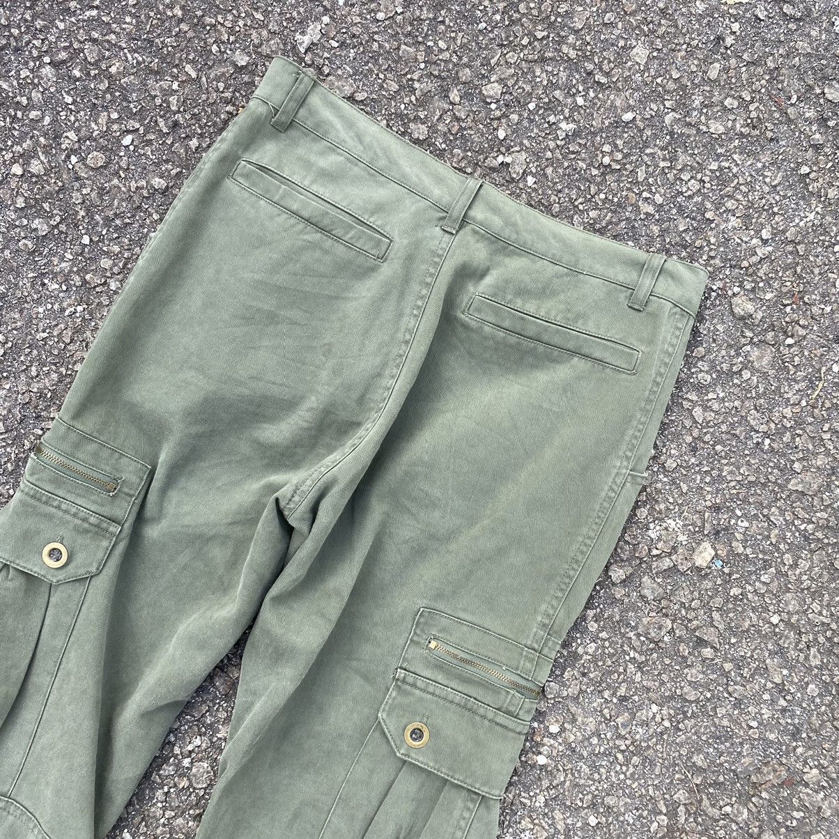 Hysteric Glamour Flare Cargo Pants Green Army Heaven and Earth Punk Bootcut Size US 29 - 14 Thumbnail