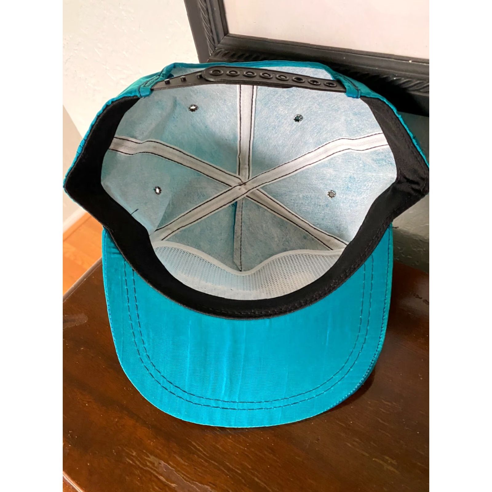 Vintage K-Products Countrymark Co-op Seed Blue Satin Cap Hat Truckera Casual Mens Adjustable Blue Satin Cap Hart? Size ONE SIZE - 4 Thumbnail