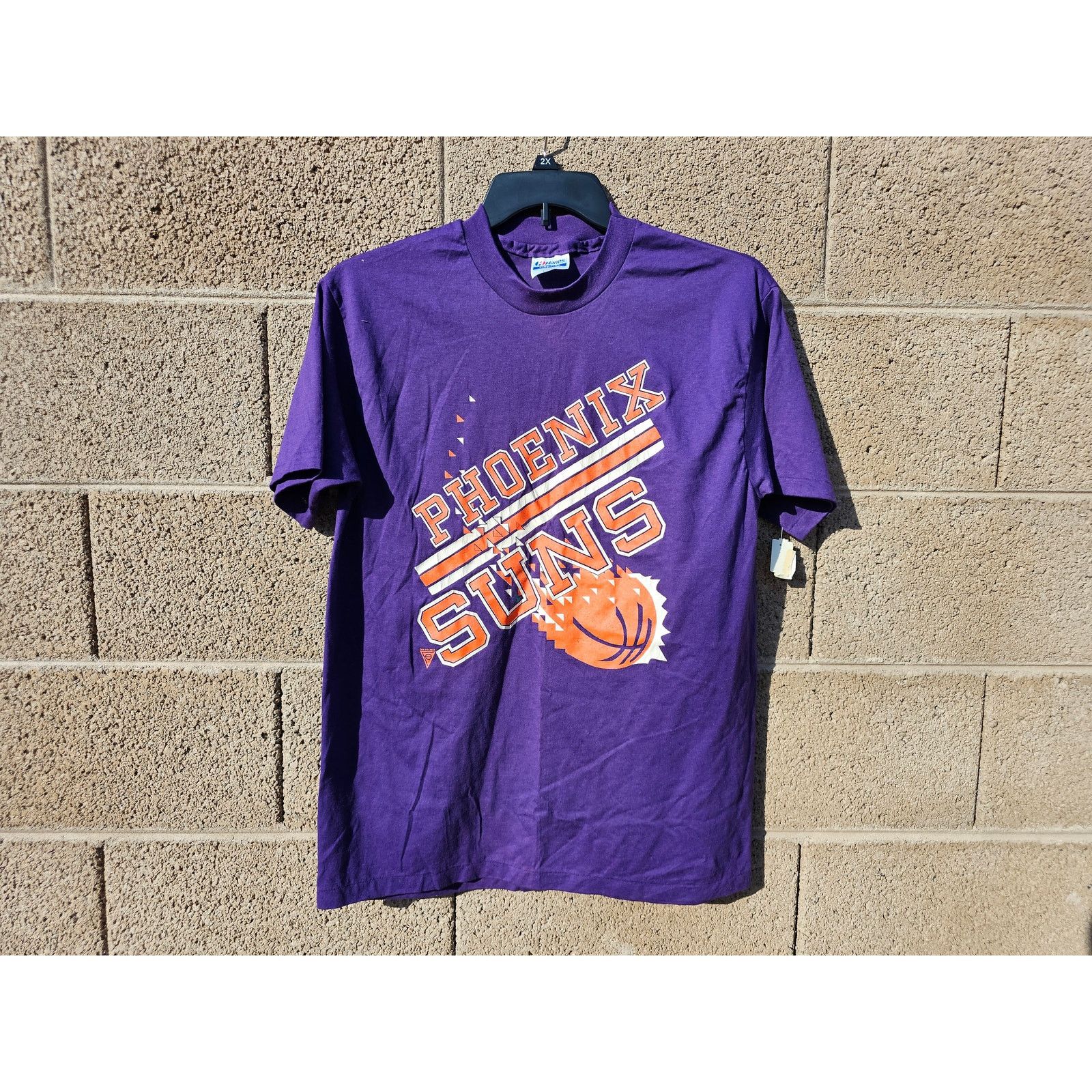 Hanes Phoenix Suns T-shirt, Purple Orange, Sz M 1980s Size US M / EU 48-50 / 2 - 4 Thumbnail