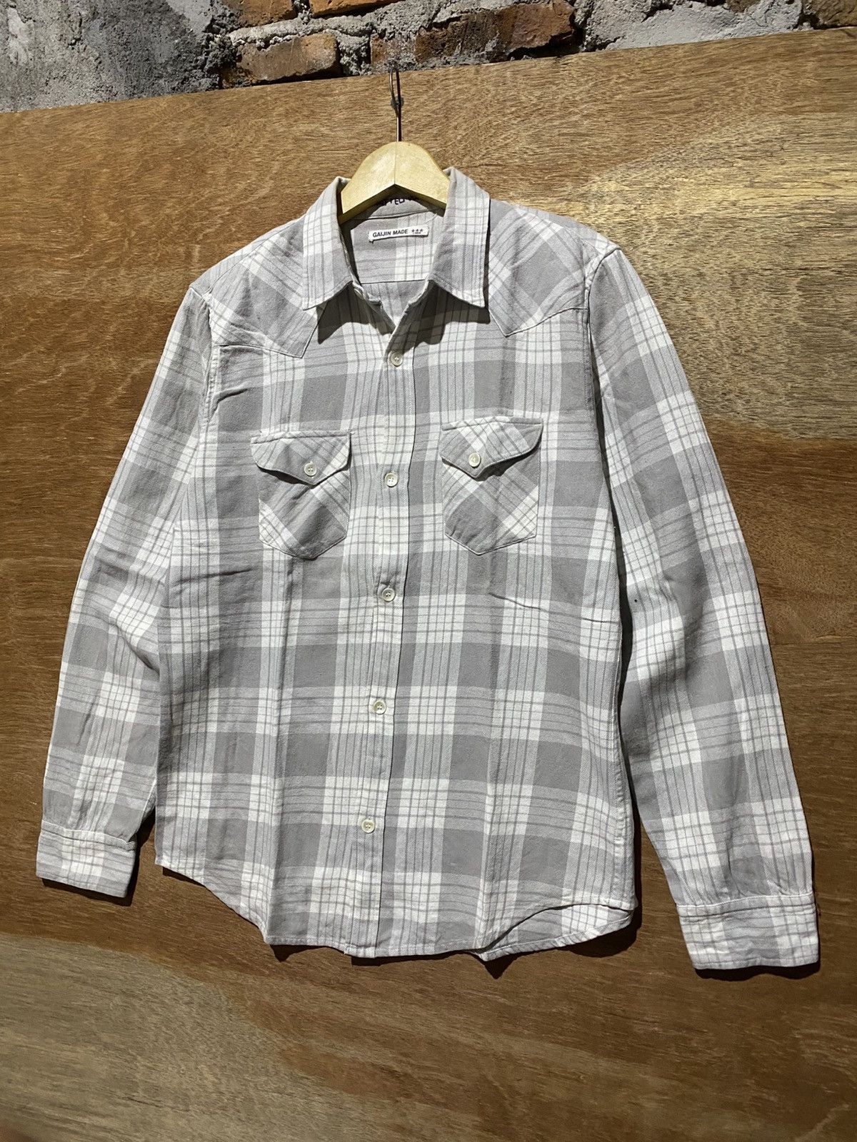 Japanese Brand 💸BINDING OFFER💸 GAIJIN MADE HANDCRAFTED PLAID FLANNELSHIRT Size US M / EU 48-50 / 2 - 1 Thumbnail