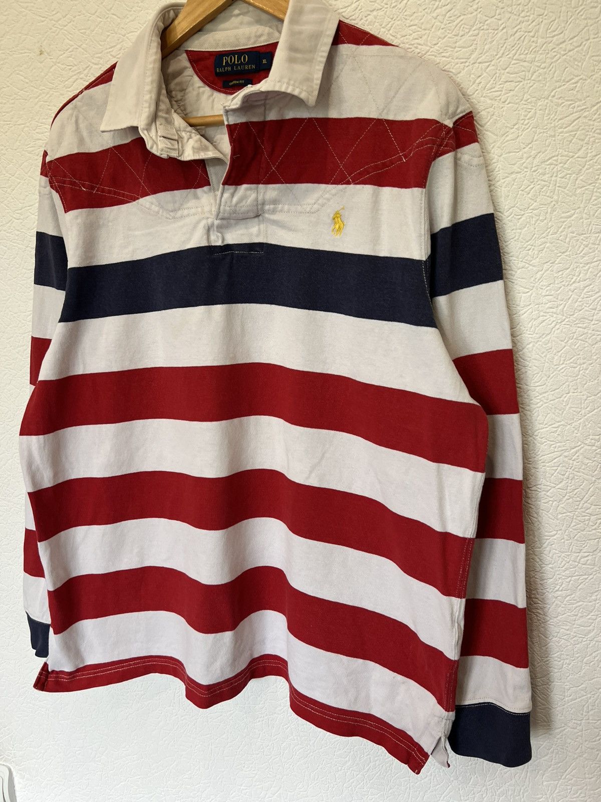 Polo Ralph Lauren Vintage Polo Ralph Lauren Rugby Shirt Long Sleeve Striped Size US XL / EU 56 / 4 - 2 Thumbnail