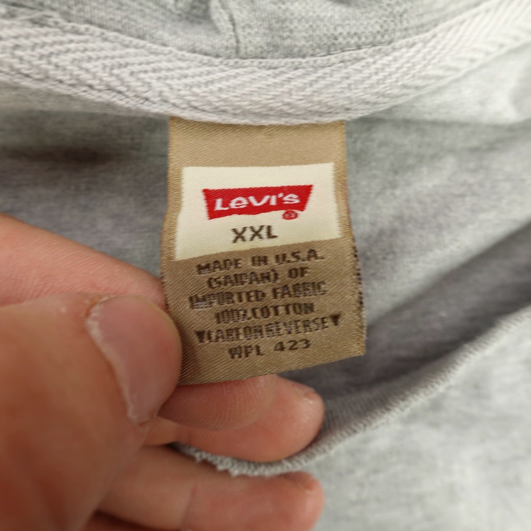 Levi's VINTAGE Levi's Shirt 90s Gray Baggy Crew Neck Short Sleeve Mens 2XL XXL Cotton One Pocket USA Size US XXL / EU 58 / 5 - 7 Thumbnail