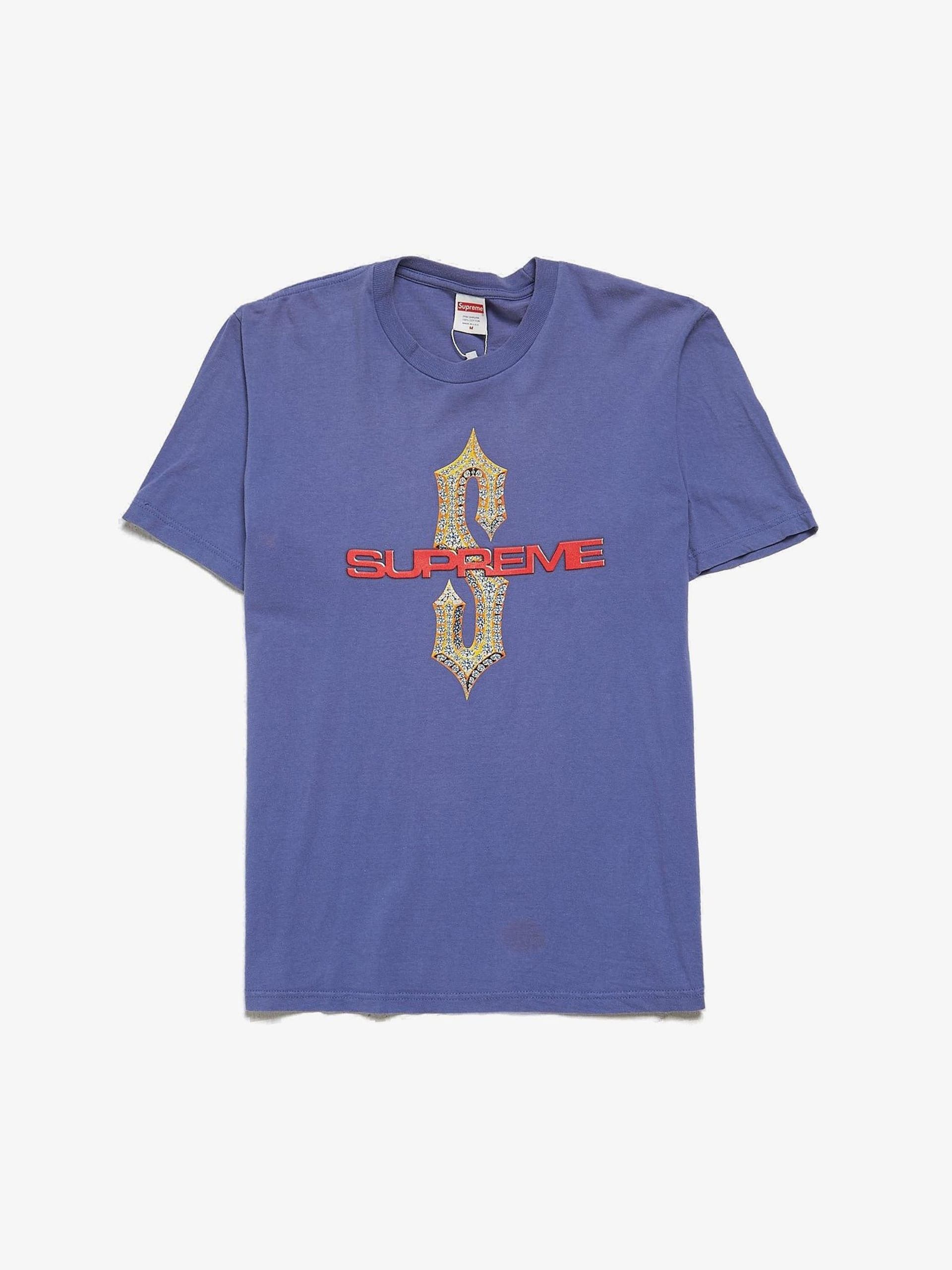 Lilac S Logo Printed Cotton T Shirt