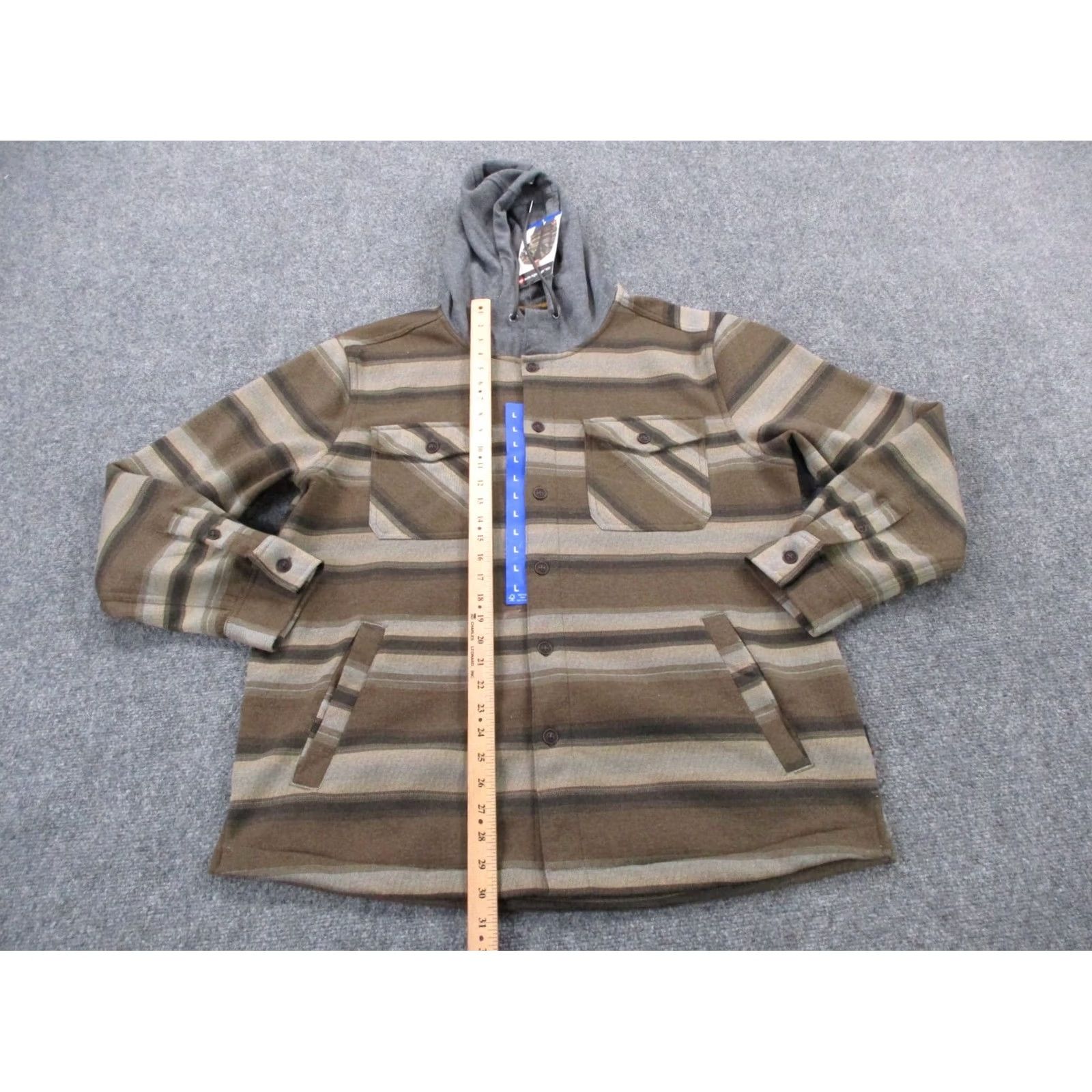 Quiksilver Quiksilver Jacket Mens L Brown Striped Windbreaker Hooded Outdoor Casual NEW Size US L / EU 52-54 / 3 - 3 Thumbnail