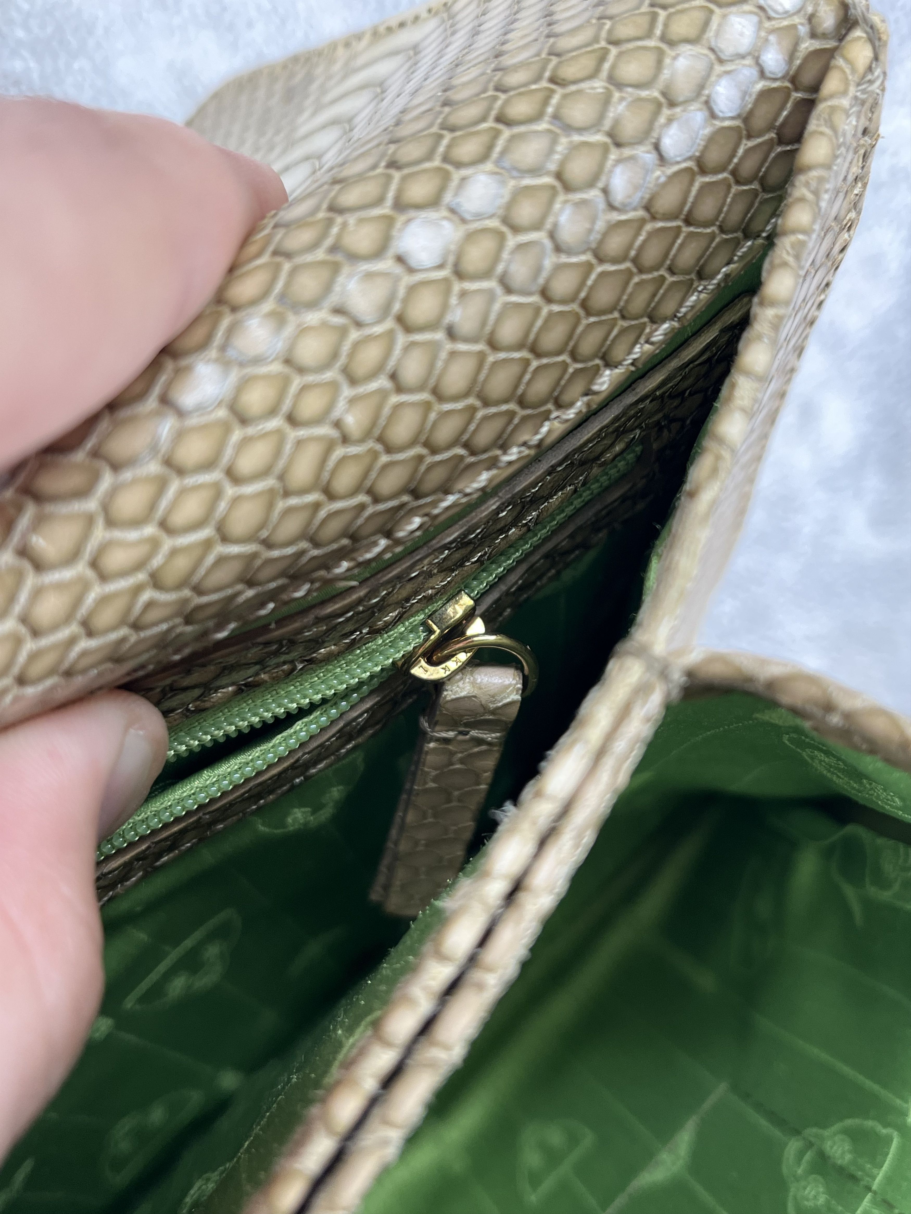 Emporio Armani Emporio Armani Vintage Python Leather Top Handle Bag Size ONE SIZE - 13 Thumbnail