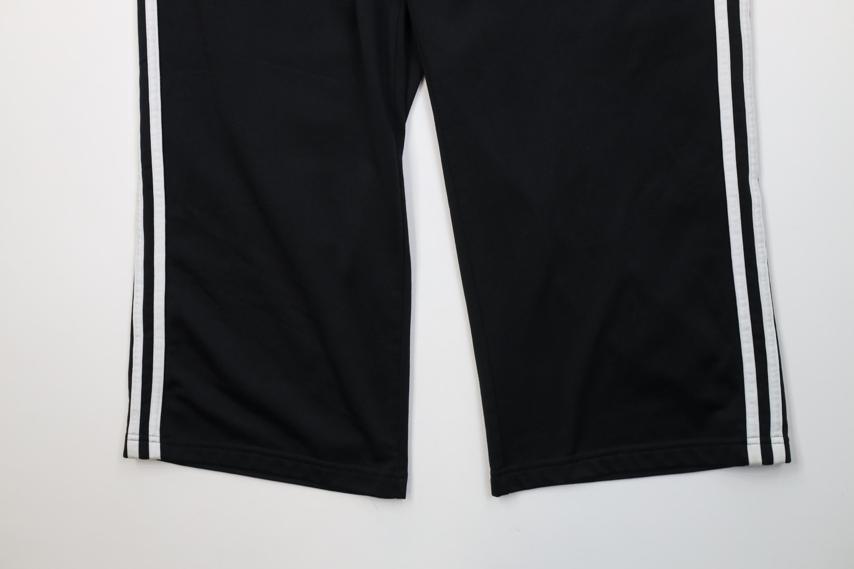 Adidas Vintage Y2K Adidas Striped Wide Leg Sweatpants Pants Black Size US 36 / EU 52 - 4 Thumbnail