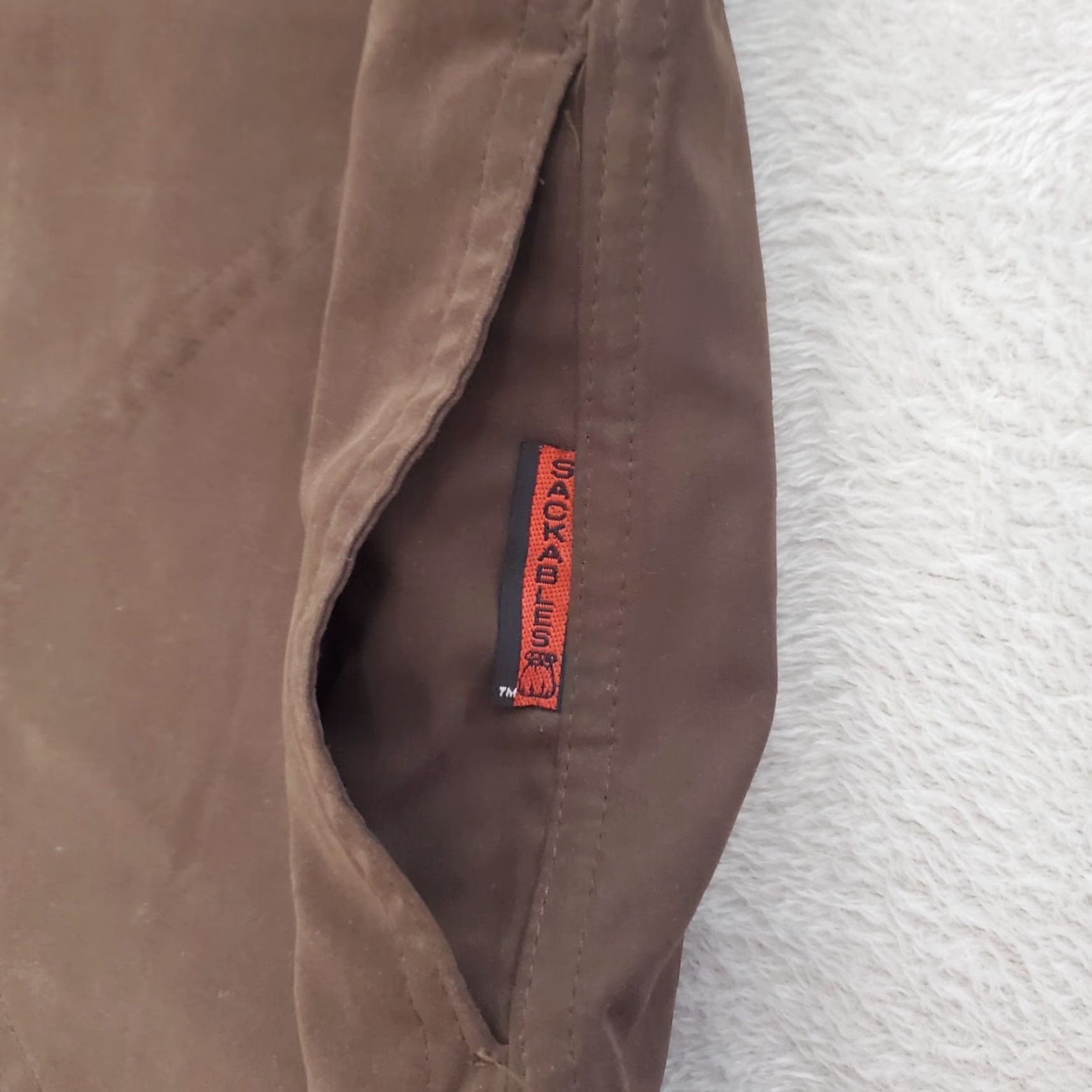 Vintage VINTAGE Sackables Reversible Jacket Women L Brown Animal Print Full Zip Lightweight Bohemian Lagenlook Fall Spring Relaxed Womens Jacket Size L / US 10 / IT 46 - 7 Thumbnail