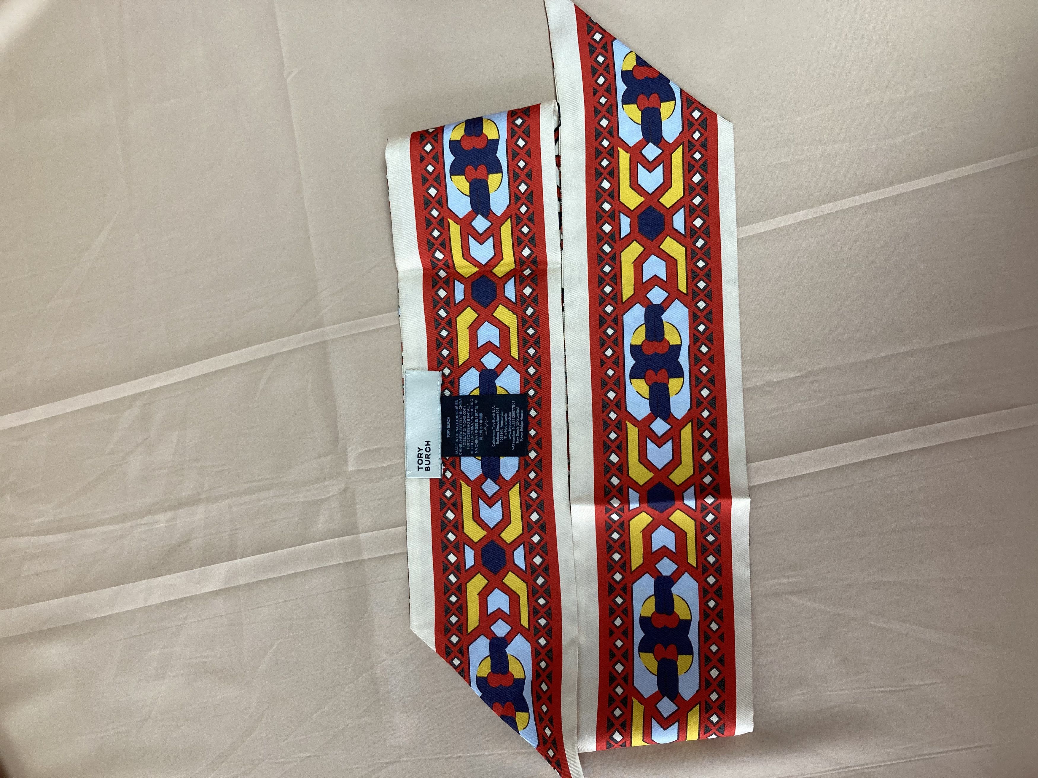 Tory Burch Tory Burch T-Monogram Silk Ribbon Tie Size ONE SIZE - 6 Thumbnail