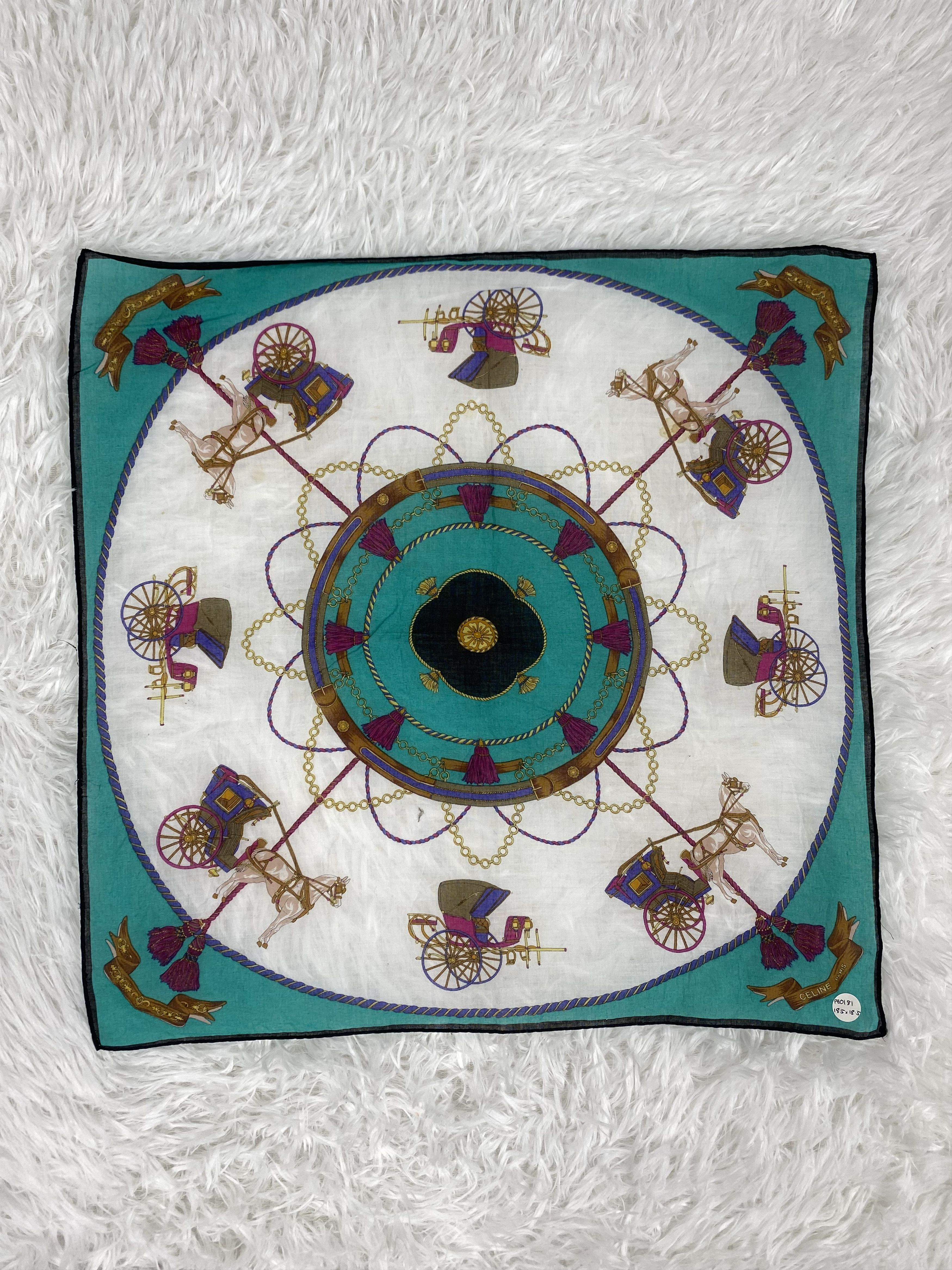 Celine × Vintage Vintage Celine Handkerchief Neckerchief PH0181 Size ONE SIZE - 4 Thumbnail