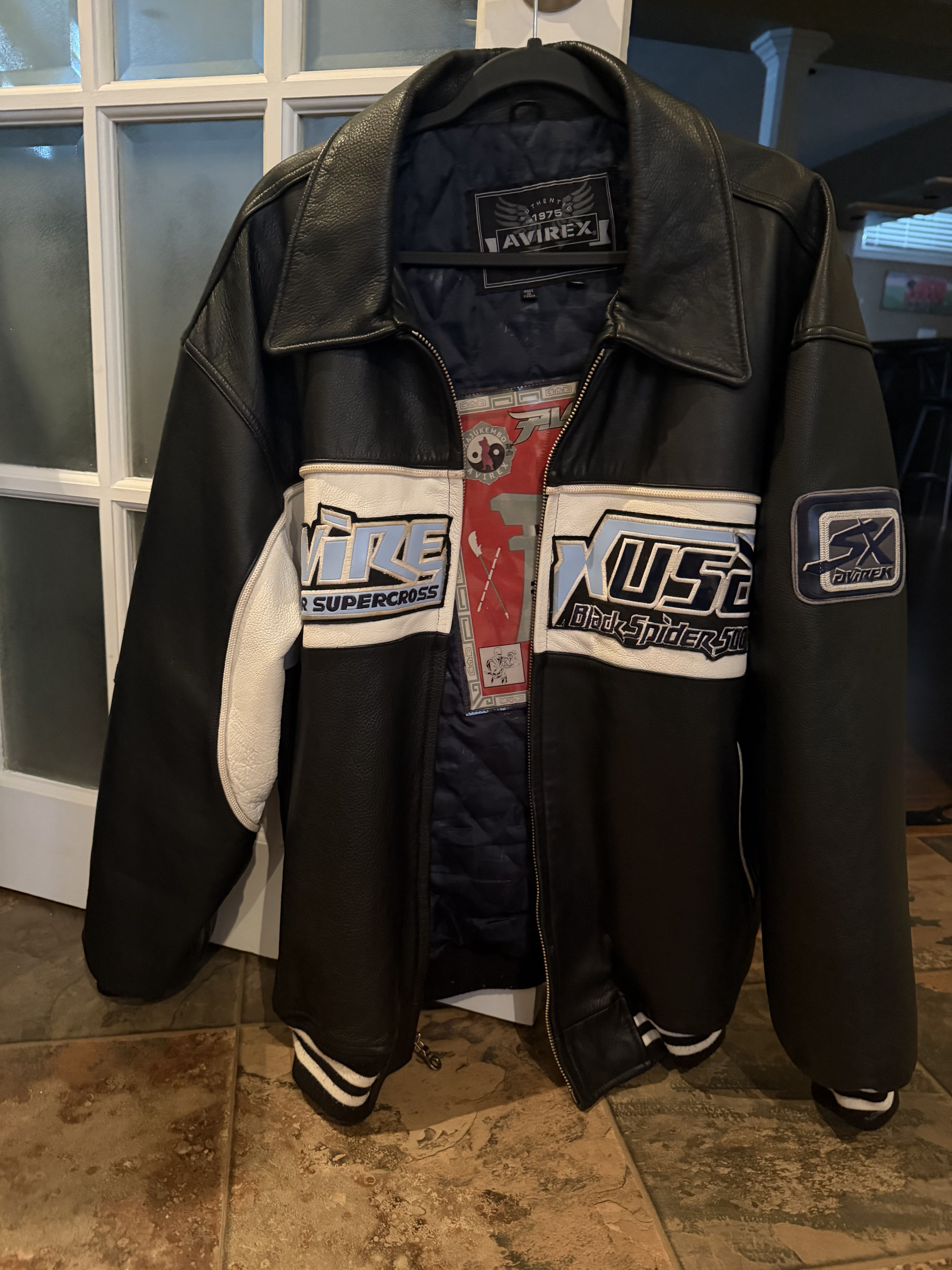 Blouson En Cuir Avirex Vintage Marron - Taille L, Occasion En Excellent état