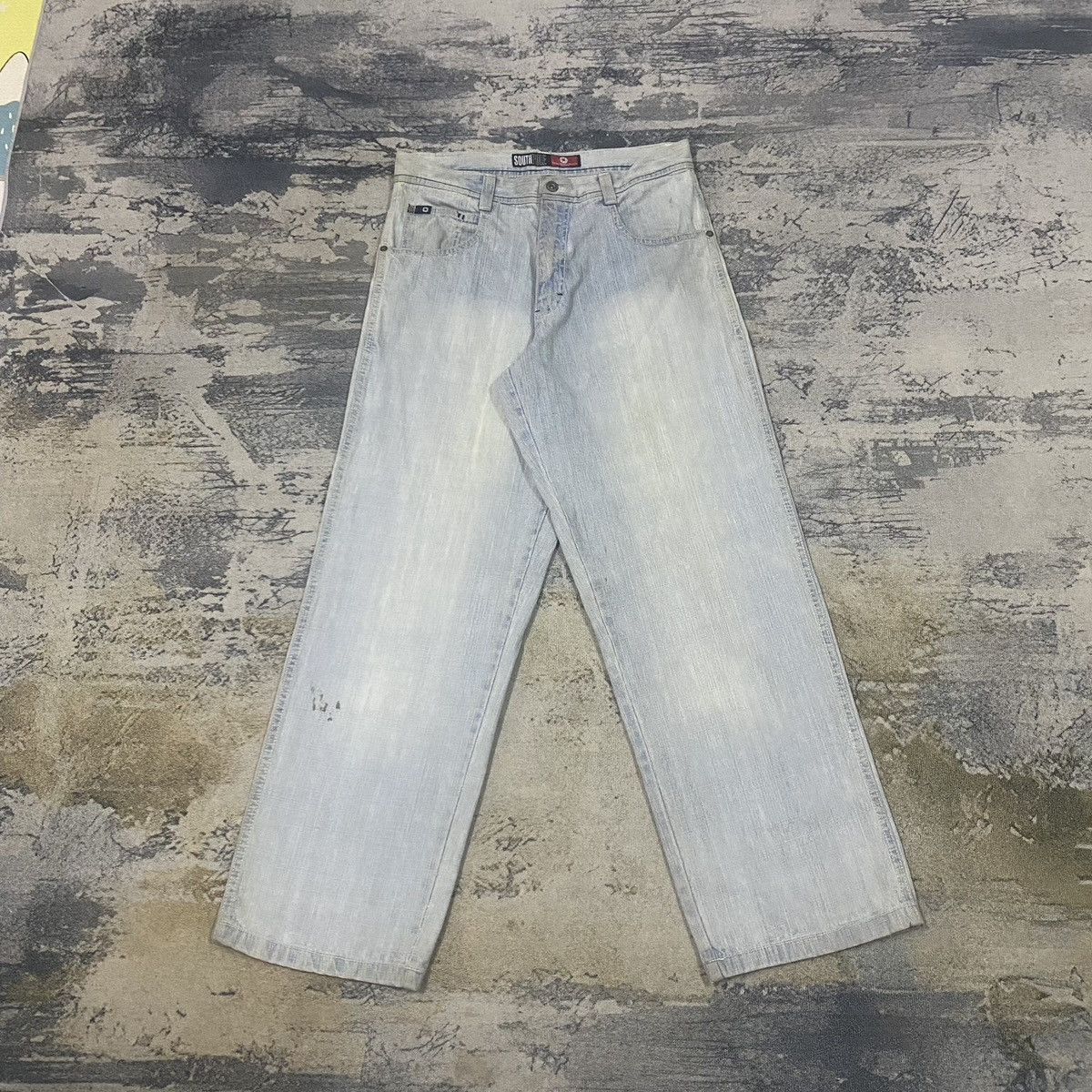JNCO Vintage Southpole Light Washed Baggy Denim Jeans Size US 34 / EU 50 - 2 Thumbnail