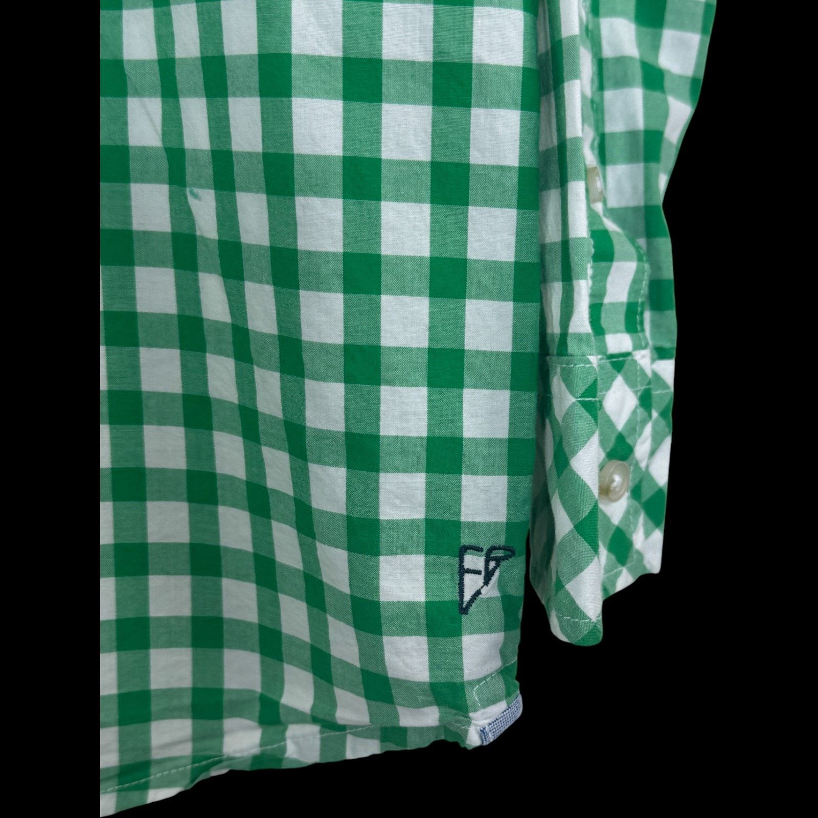 Eddie Bauer Eddie Bauer Kids XL Green White Gingham Long Sleeve Shirt Size US XL / EU 56 / 4 - 4 Thumbnail