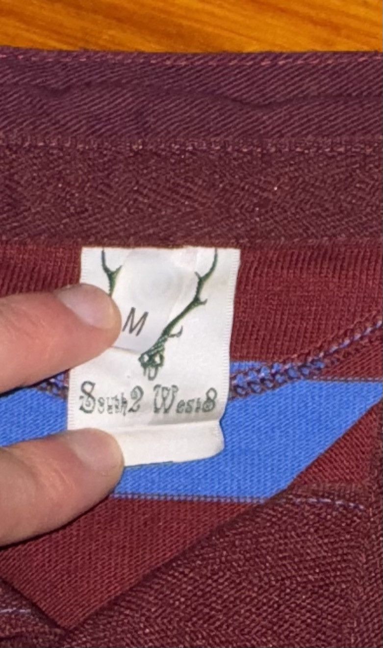South2 West8 South2 West8 striped band collar polo Size US M / EU 48-50 / 2 - 2 Thumbnail