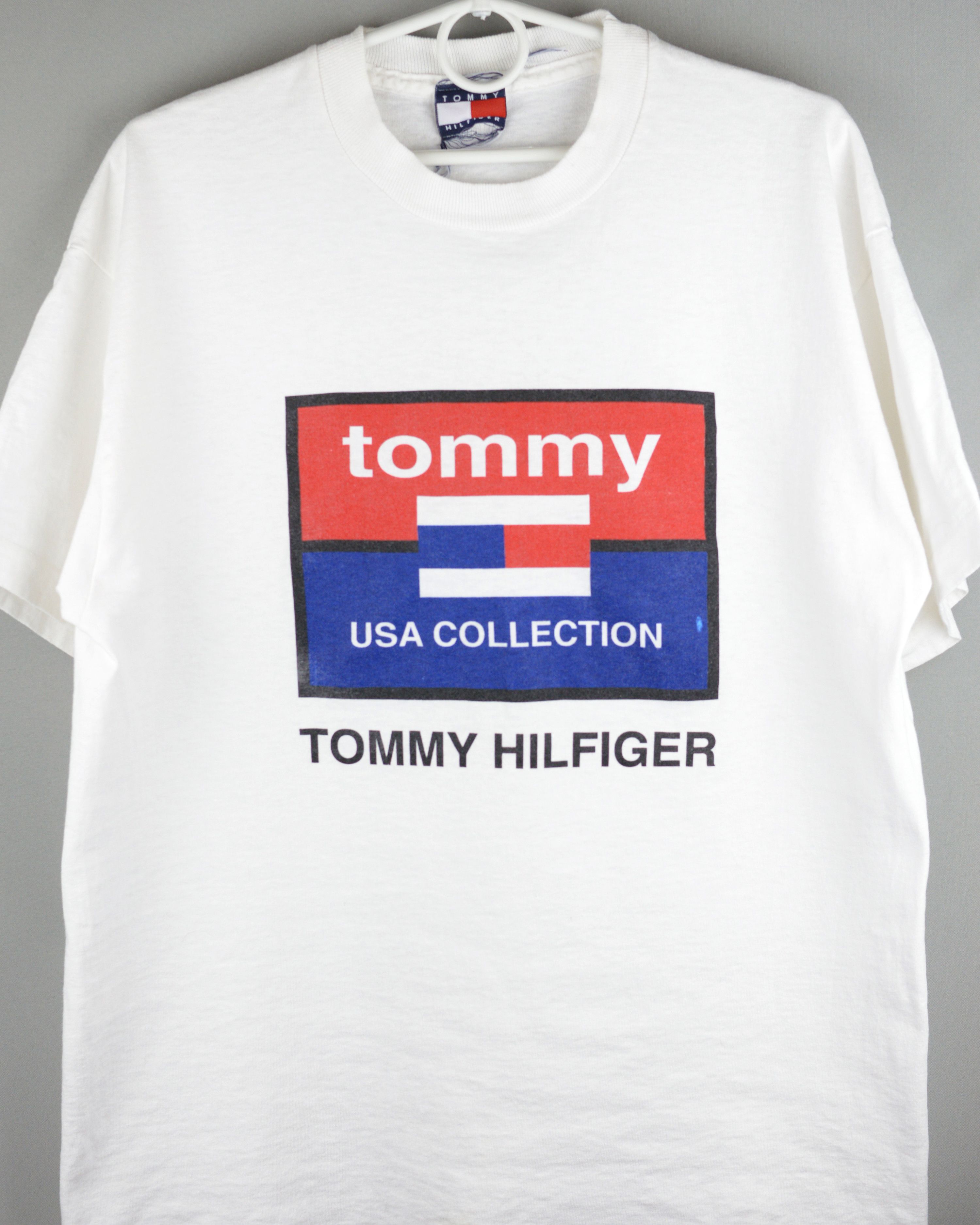 Tommy Hilfiger × Vintage Vintage Tommy Hilfiger 90s t shirt ( Single Stitch) Size US L / EU 52-54 / 3 - 2 Thumbnail