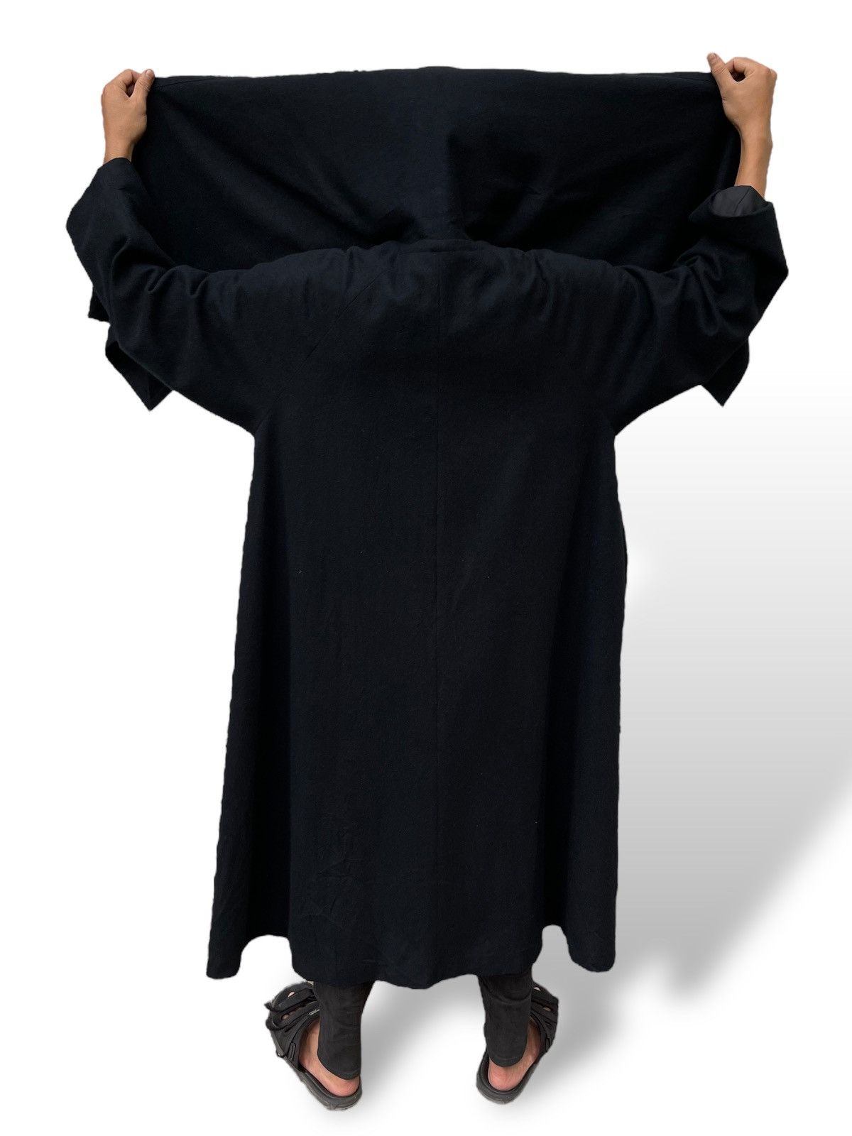 Yohji Yamamoto 🔥A/W 1997 YOHJI YAMAMOTO SINGLE-BUTTON OVERCOAT/JACKET Size US L / EU 52-54 / 3 - 3 Thumbnail