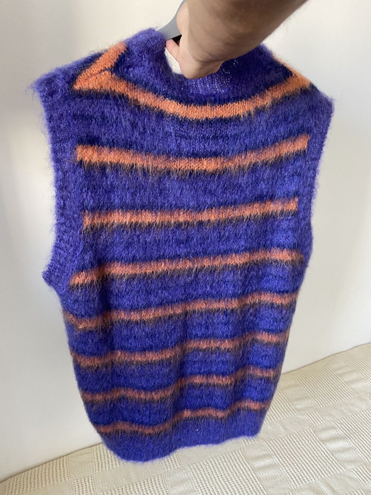 Marni Marni Fuzzy Wuzzy Mohair gilet purple/orange Size US M / EU 48-50 / 2 - 2 Thumbnail