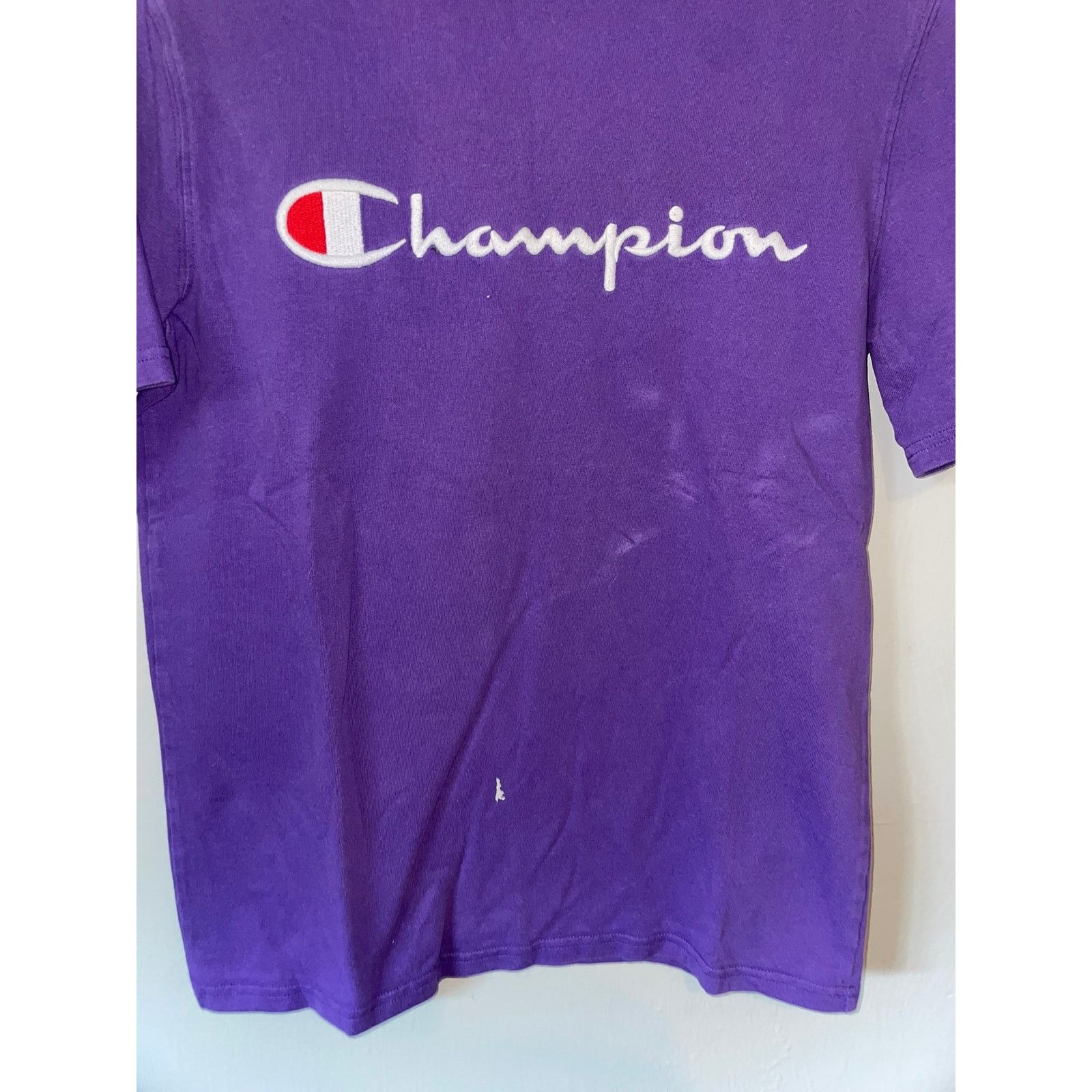 Champion Y2K Champion Purple Shirt Embrodery Logo Tee 2000s M Medium Size US M / EU 48-50 / 2 - 6 Thumbnail