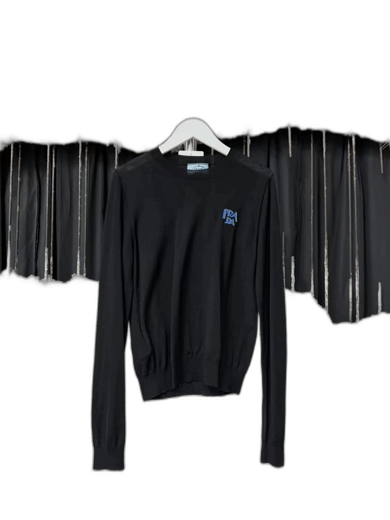 Prada Prada Black Knit Long Sleeve Top -2505 Size US S / EU 44-46 / 1 - 1 Thumbnail