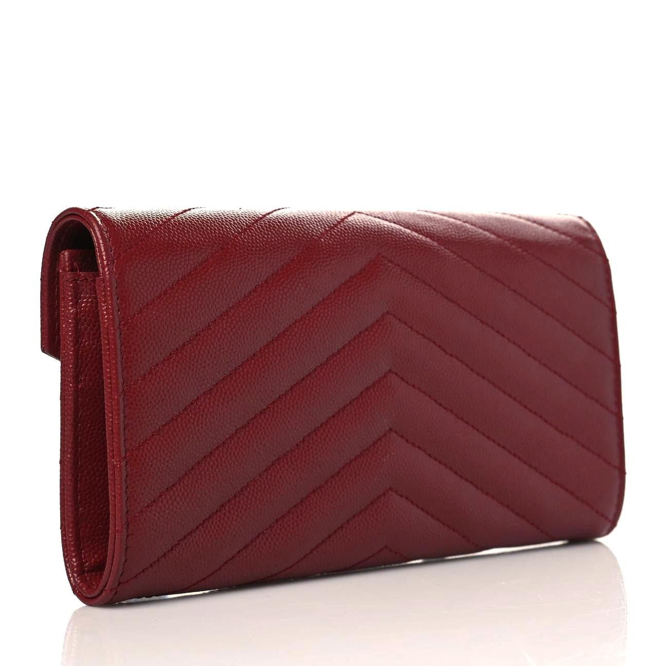 Saint Laurent Paris o1b1hav110125 Size: OS / Cassandre Leather Wallet in Red Size ONE SIZE - 3 Thumbnail